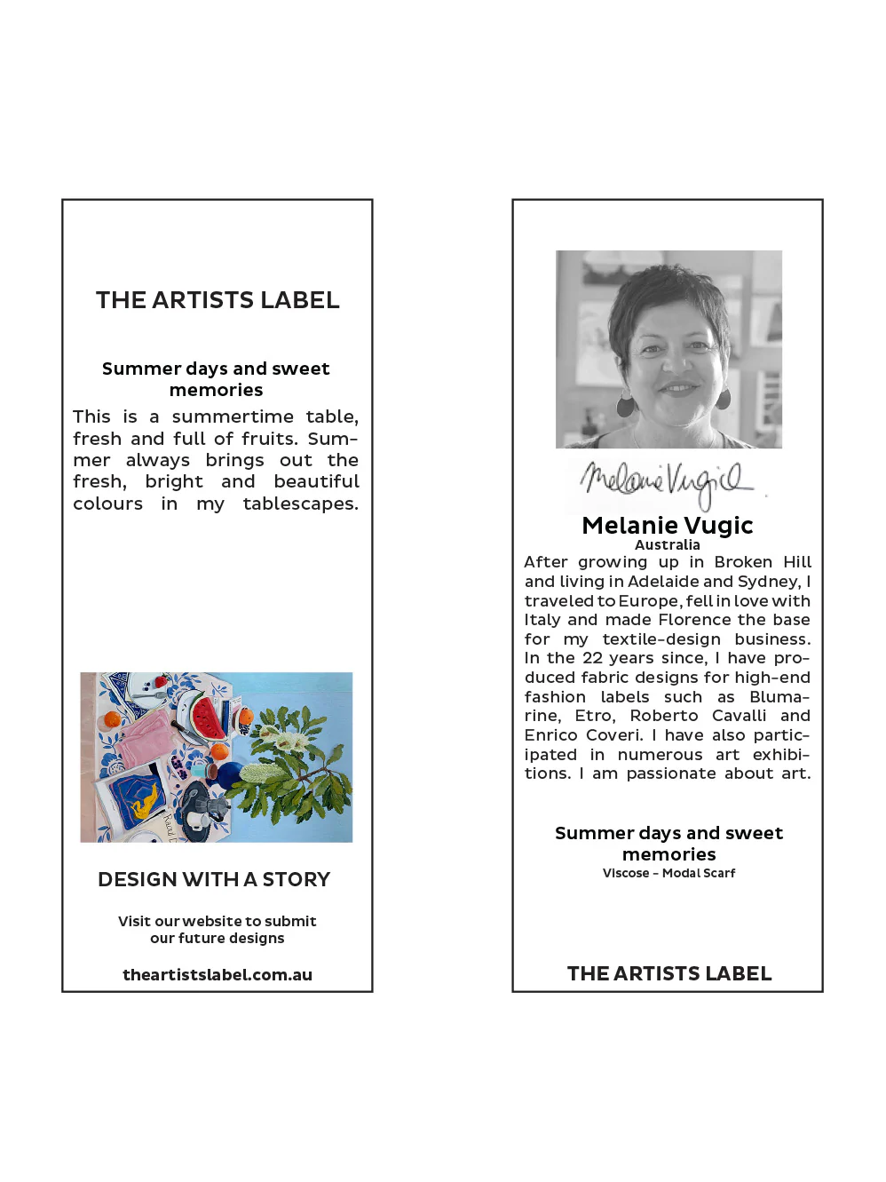 THE ARTISTS LABEL SUMMER DAYS & SWEET MEMORIES SILK SCARF - Image 3