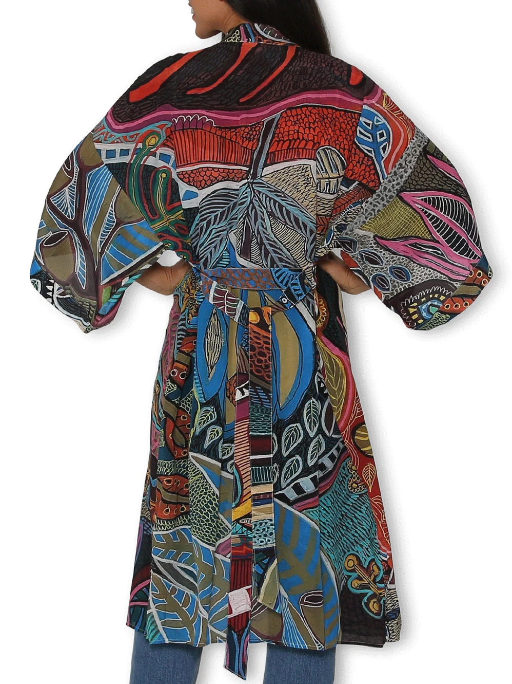 THE ARTISTS LABEL ABUNDANCE OF THE BUSH LONG SILK KIMONO - Image 3