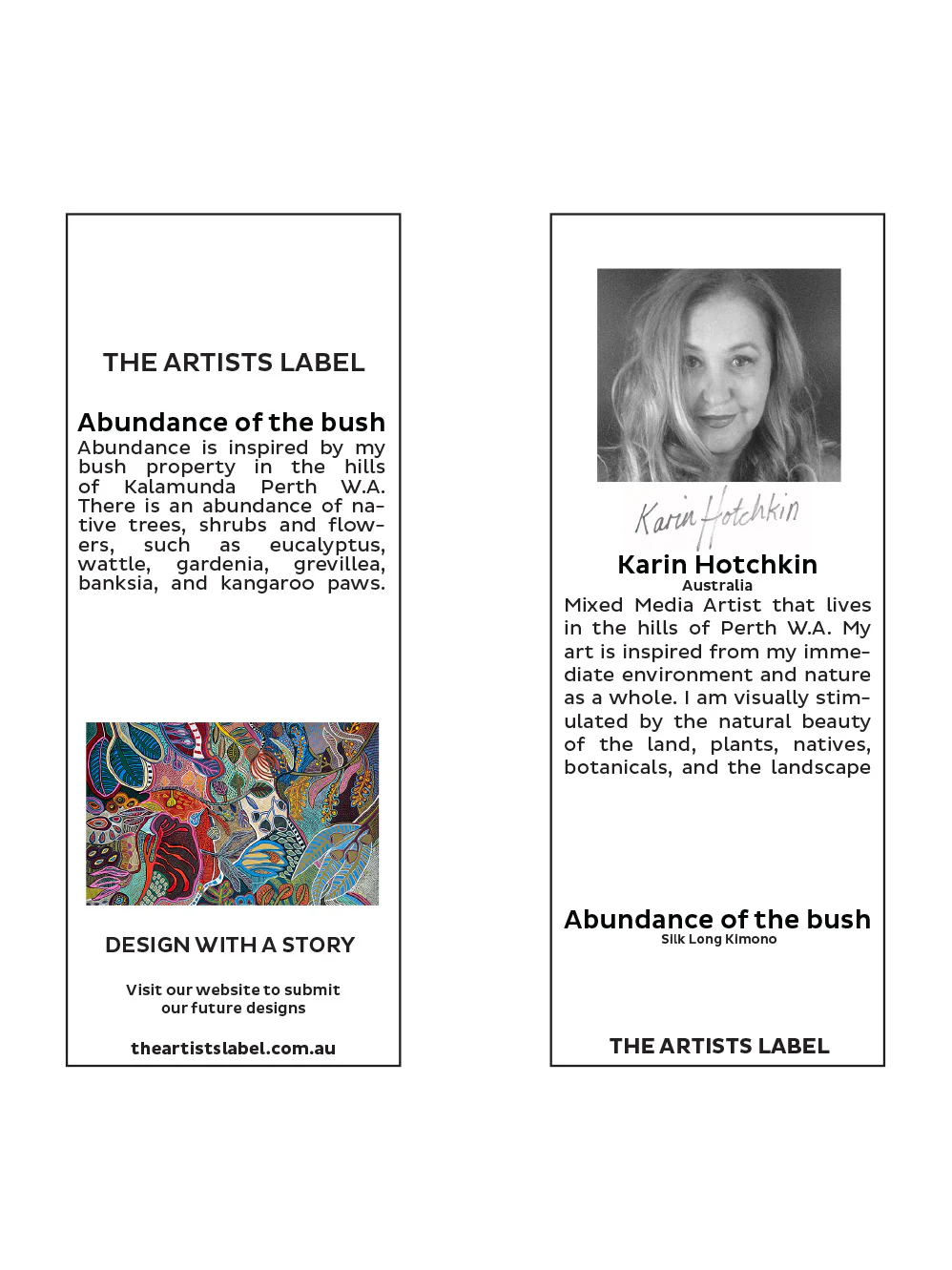 THE ARTISTS LABEL ABUNDANCE OF THE BUSH LONG SILK KIMONO - Image 4