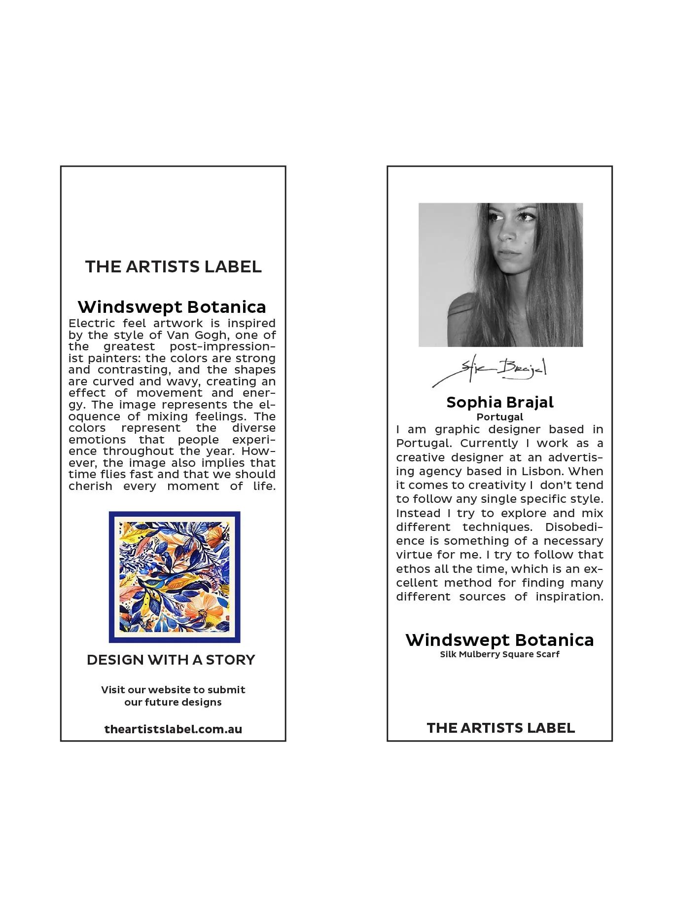 THE ARTIST LABEL WINDSWEPT BOTANICA SILK SQUARE SCARF - Image 3
