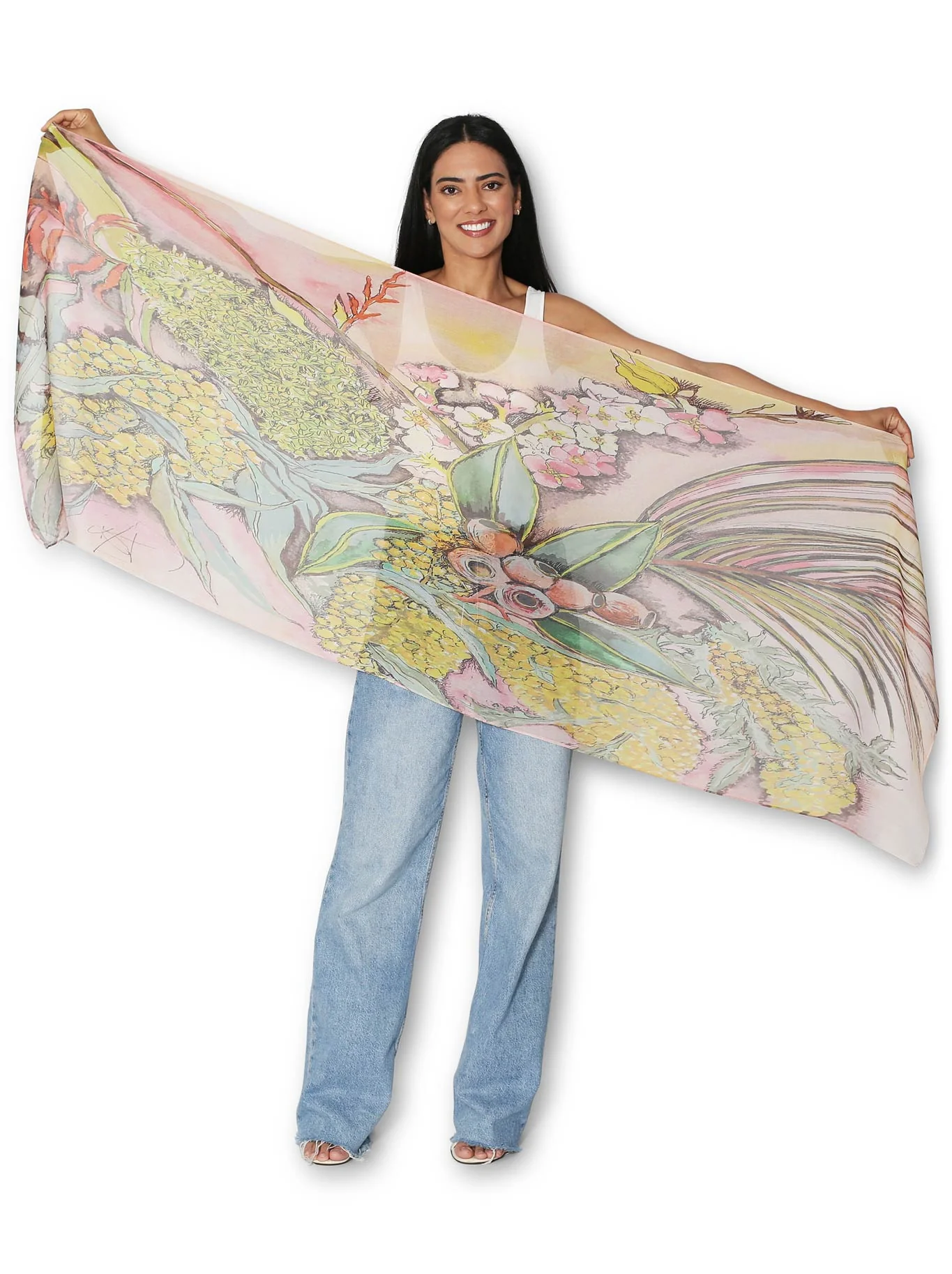 THE ARTIST LABEL WATTLE BLOSSOM SCARF - Image 2