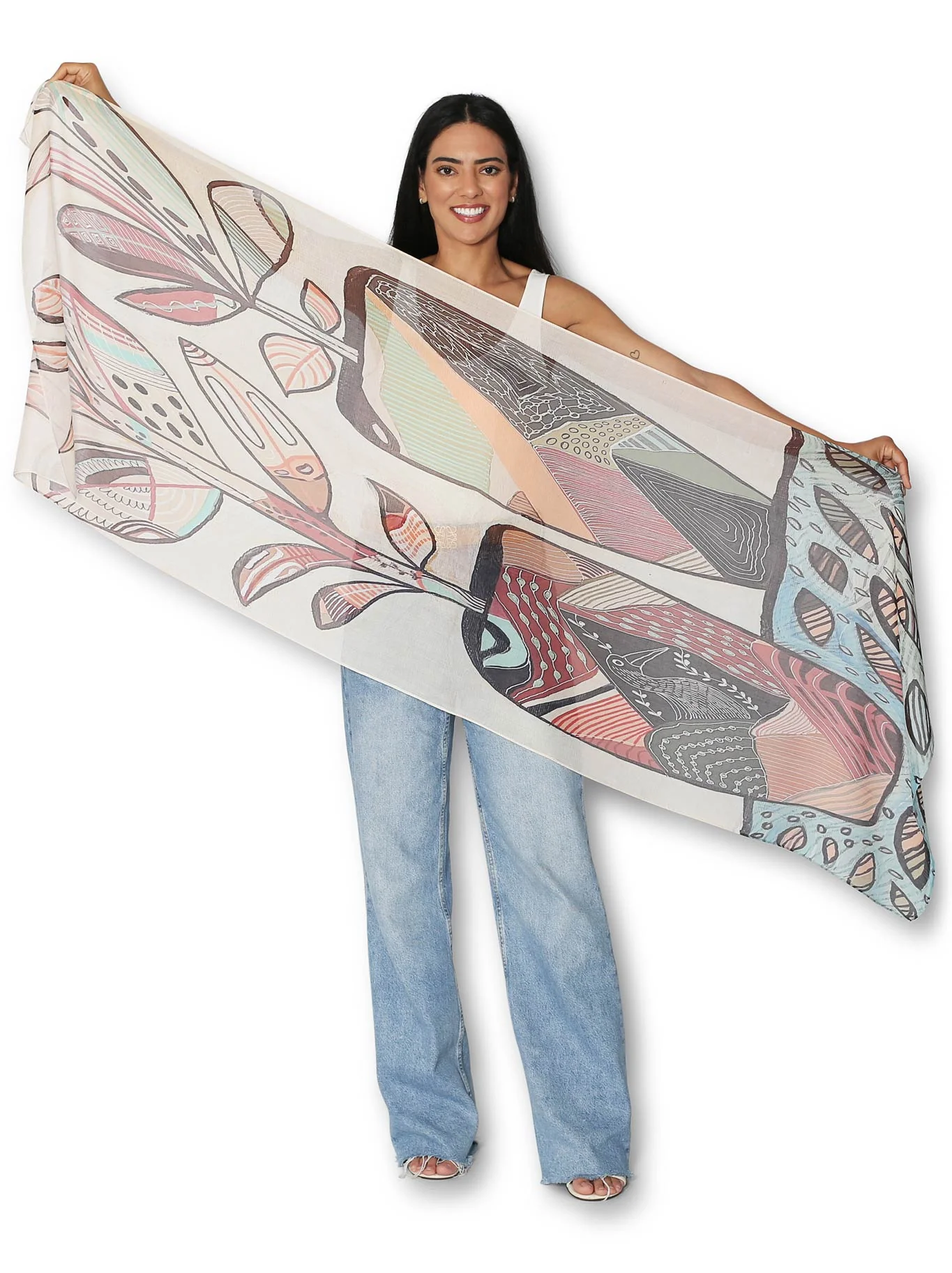 THE ARTIST LABEL POTTED PLANTS SCARF - Image 2