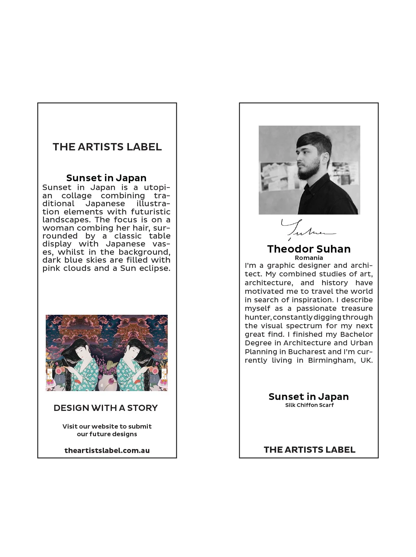 THE ARTISTS LABEL SUNSET IN JAPAN SILK SCARF - Image 3