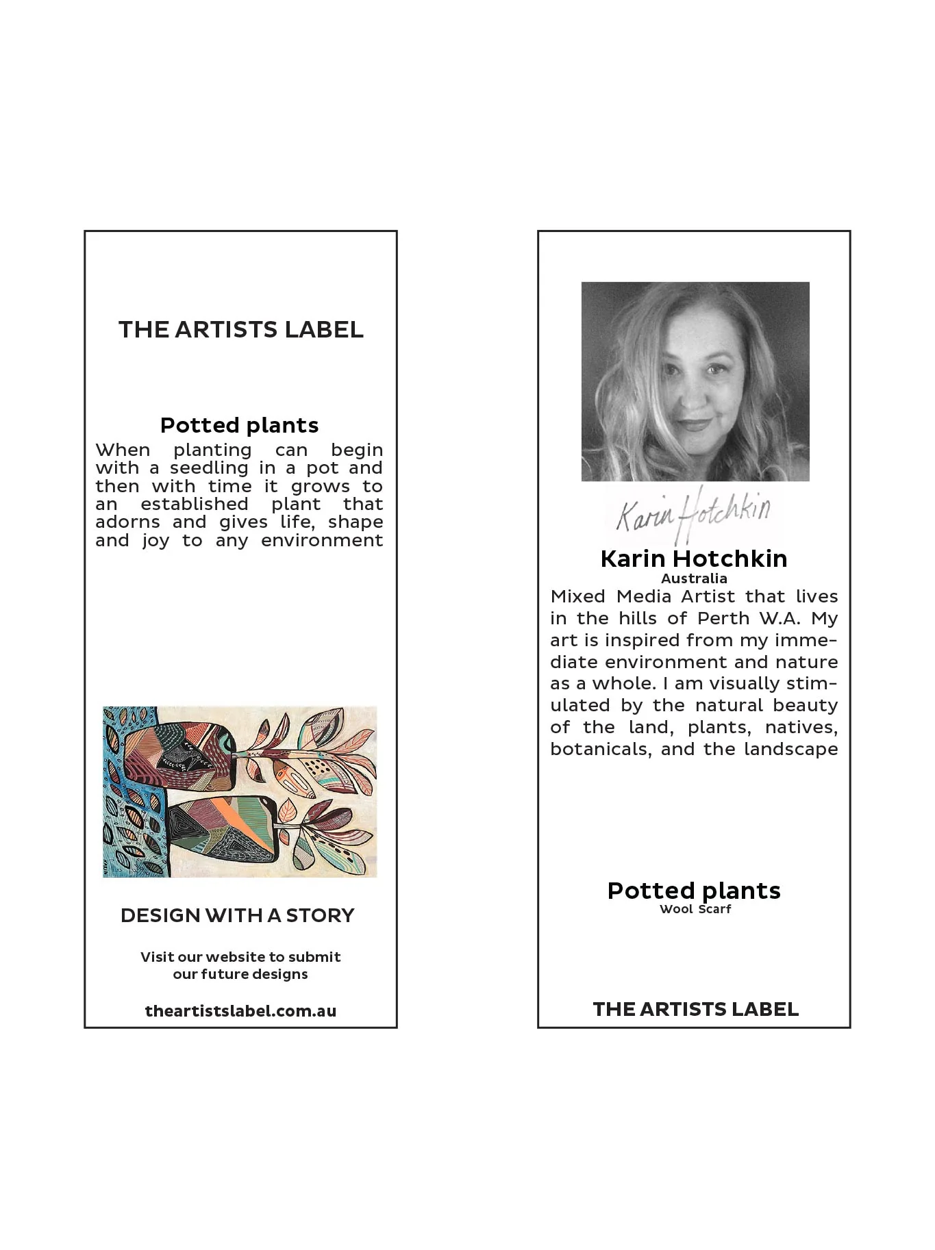 THE ARTISTS LABEL POTTED PLANTS WOOL SCARF - Image 3