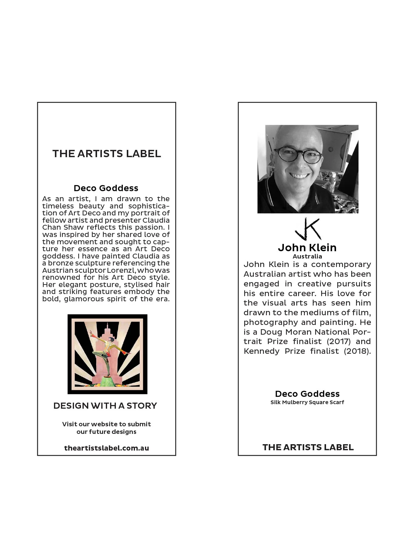 THE ARTISTS LABEL DECO GODDESS SILK SQUARE SCARF - Image 3