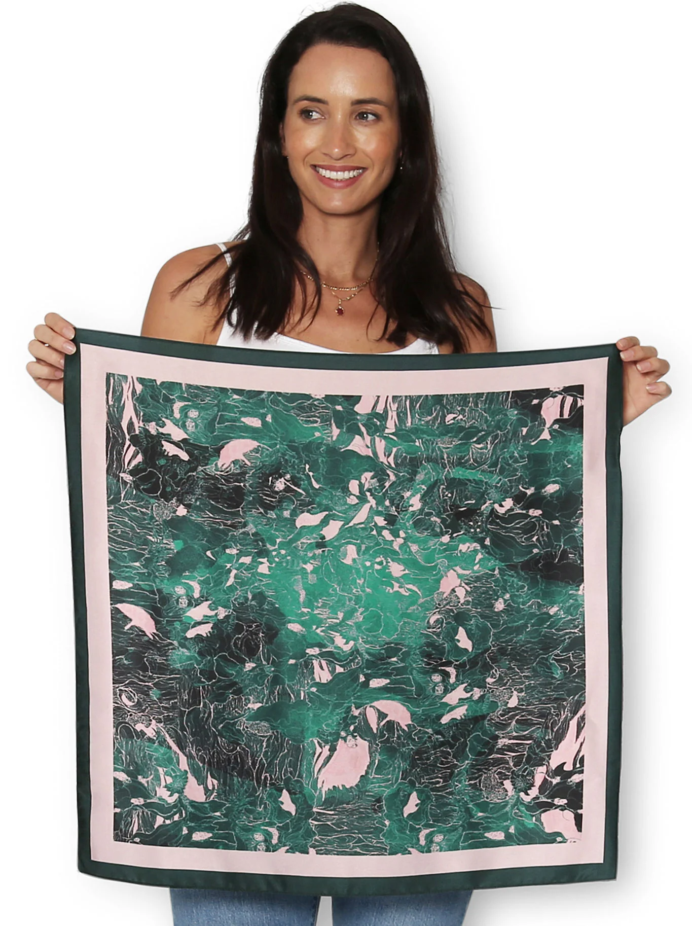 THE ARTISTS LABEL TWLIGHT FOREST SILK SQUARE SCARF - Image 2