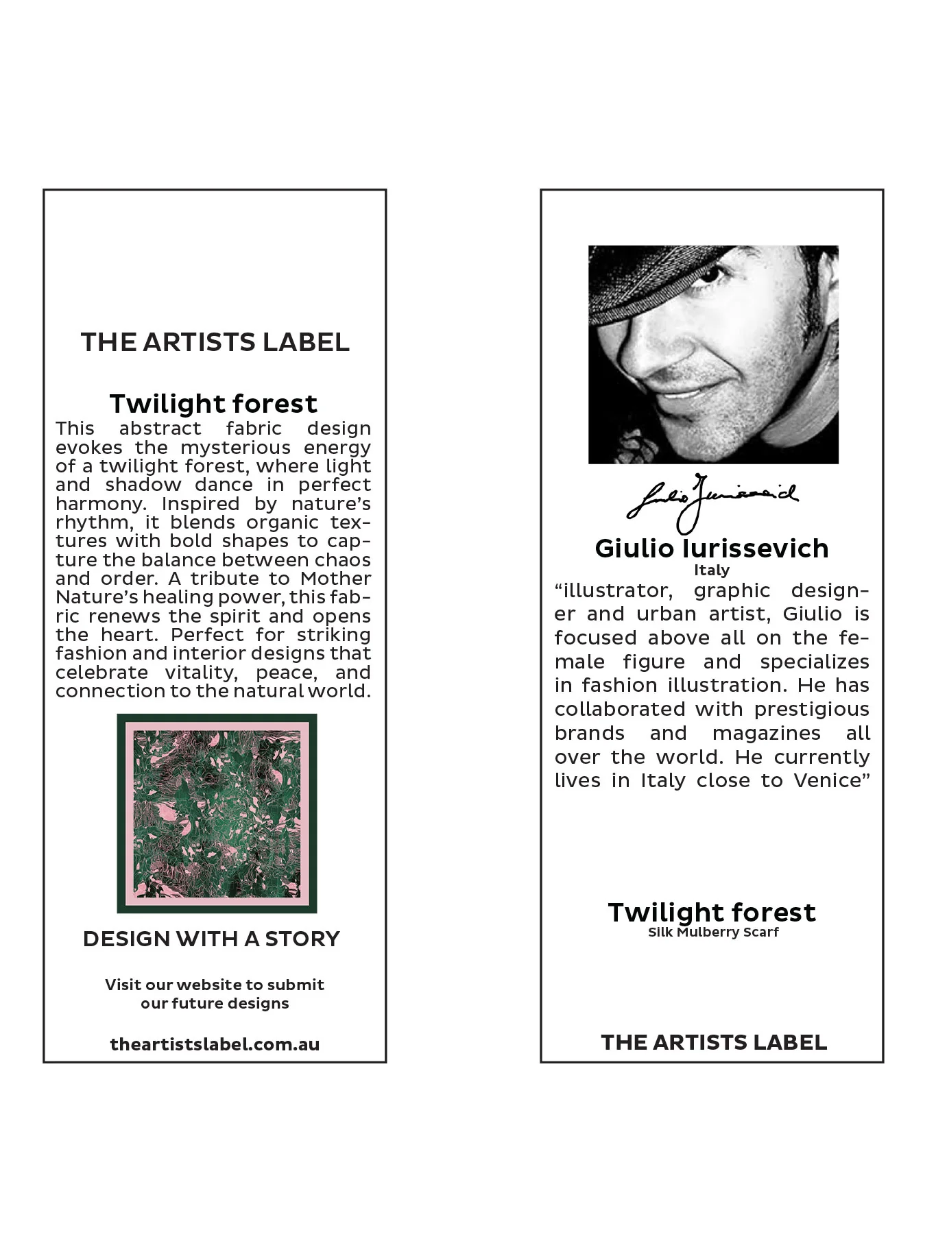 THE ARTISTS LABEL TWLIGHT FOREST SILK SQUARE SCARF - Image 3