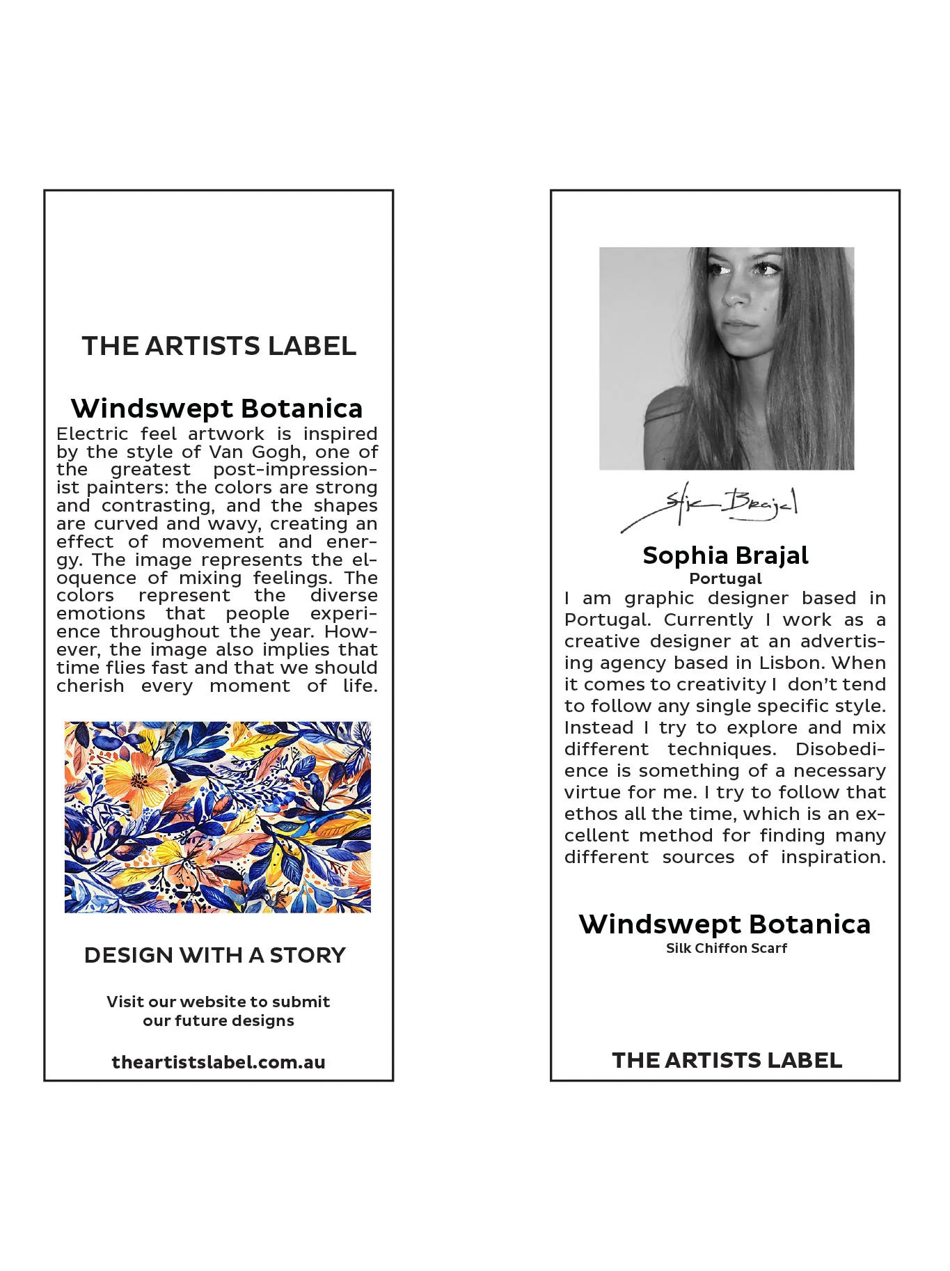 THE ARTISTS LABEL WINDSWEPT BOTANICA SILK SQUARE SCARF - Image 3