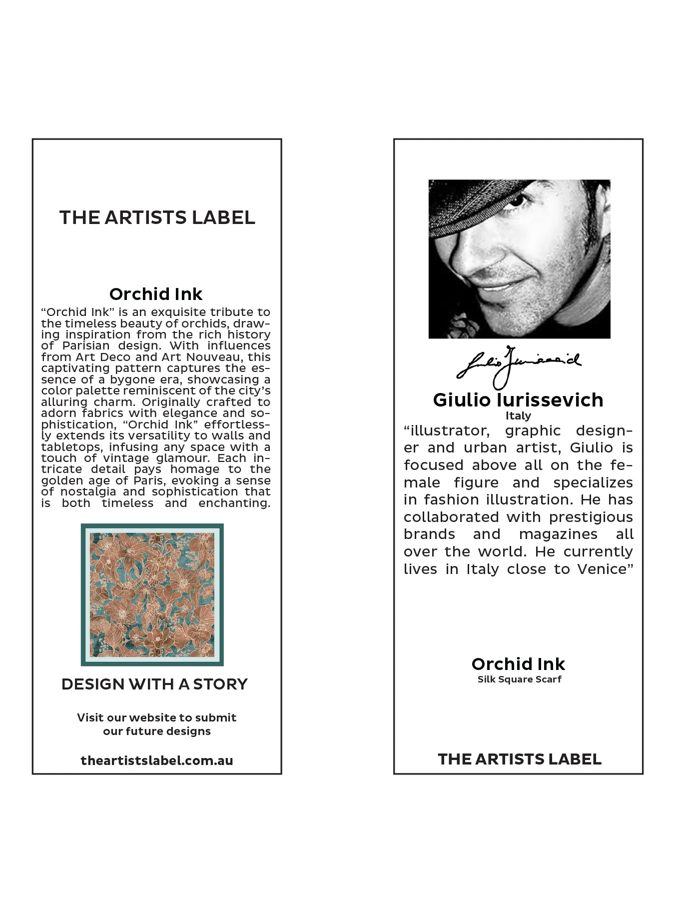 THE ARTISTS LABEL ORCHID INK SILK SQUARE SCARF - Image 3