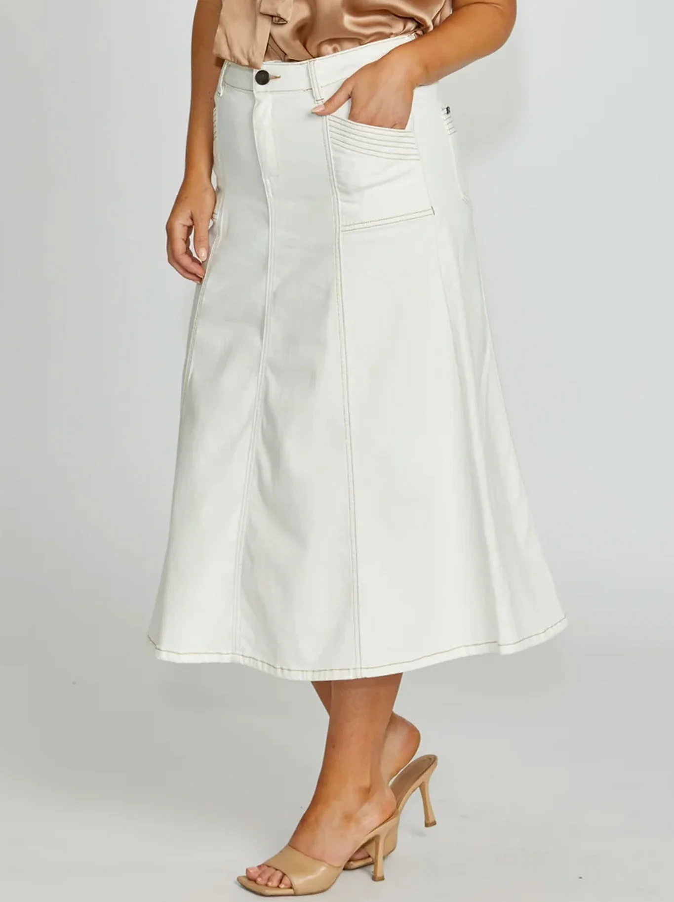 NEW LONDON KENLEY MIDI SKIRT - Image 2