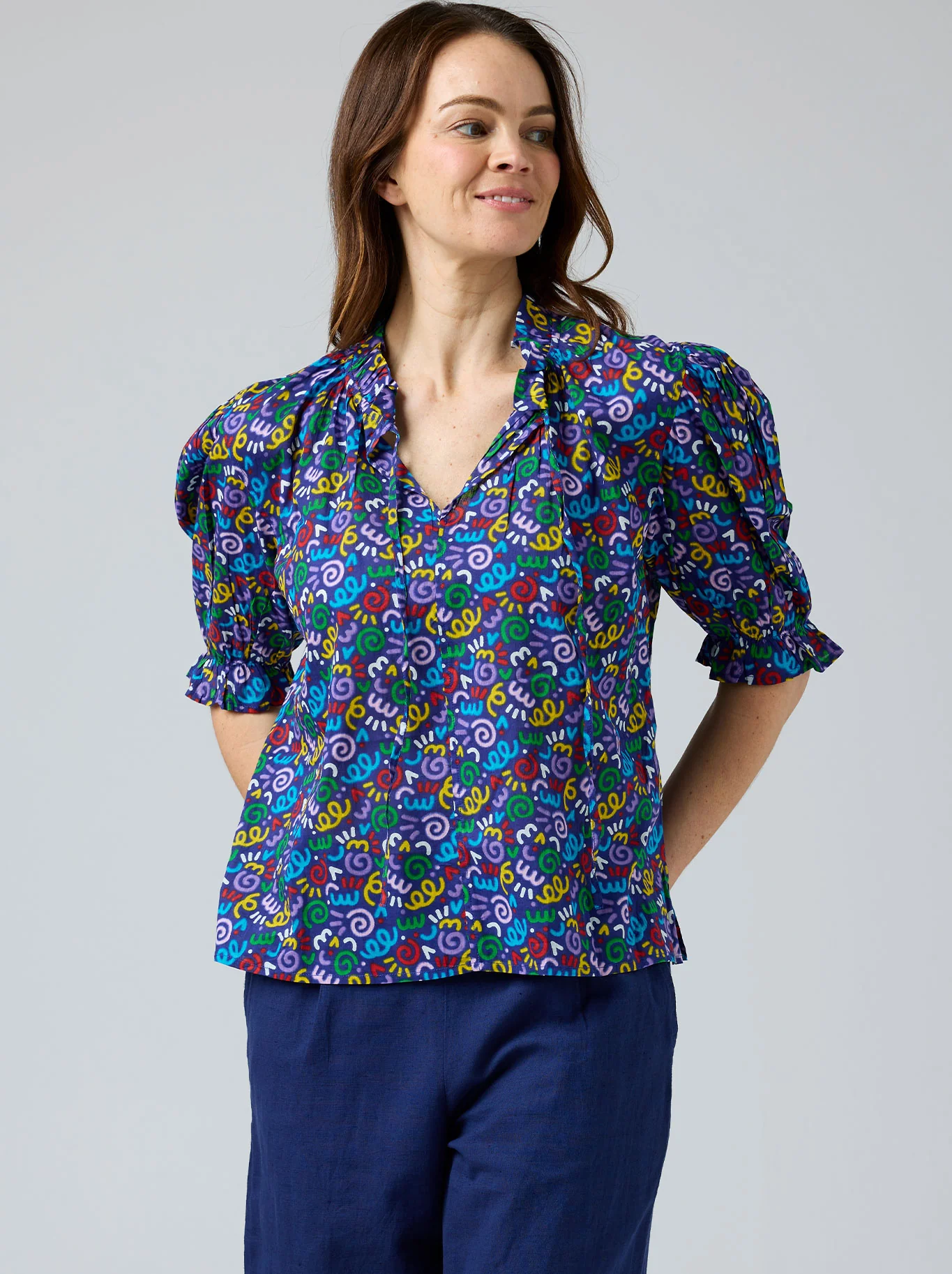 CAKE TIE NECK BLOUSE - Image 2
