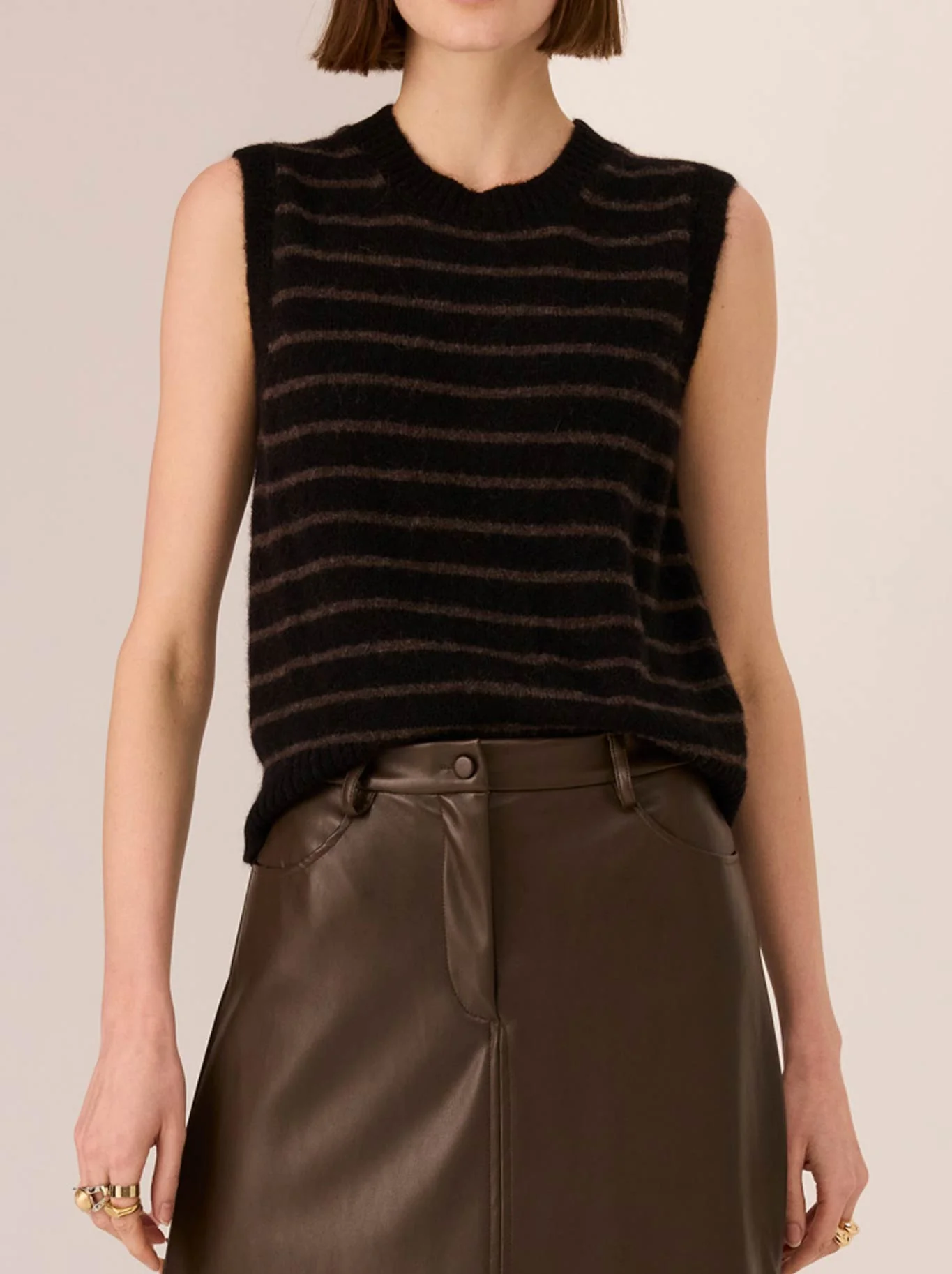 POL CARMEL STRIPED VEST