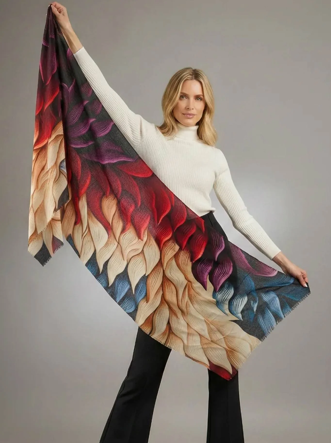 THE SCARF COMPANY CECILY WOOL SCARF - Image 3