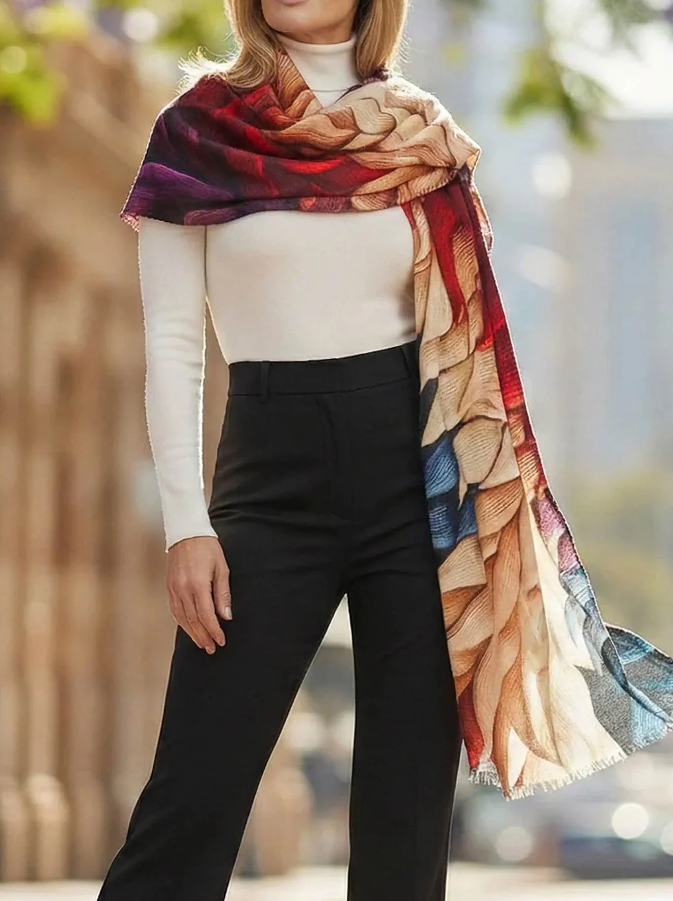 THE SCARF COMPANY CECILY WOOL SCARF - Image 5