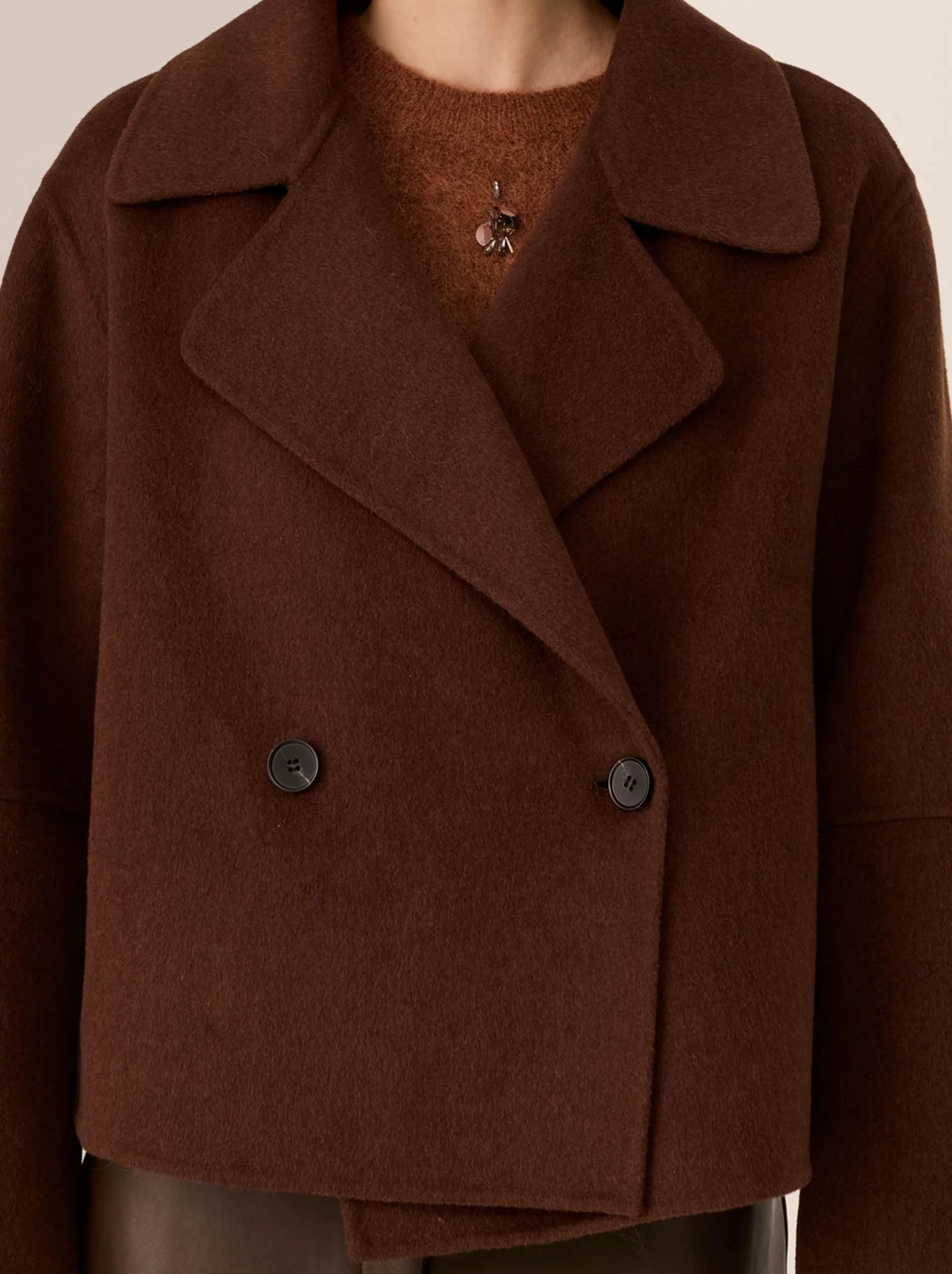 POL COHEN CROPPED WOOL COAT - Image 3