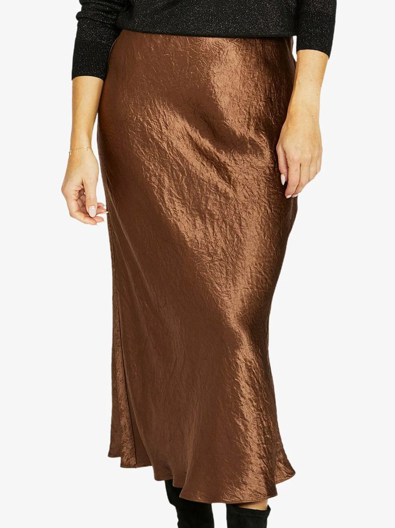 JUMP CRINKLE SLIP SKIRT