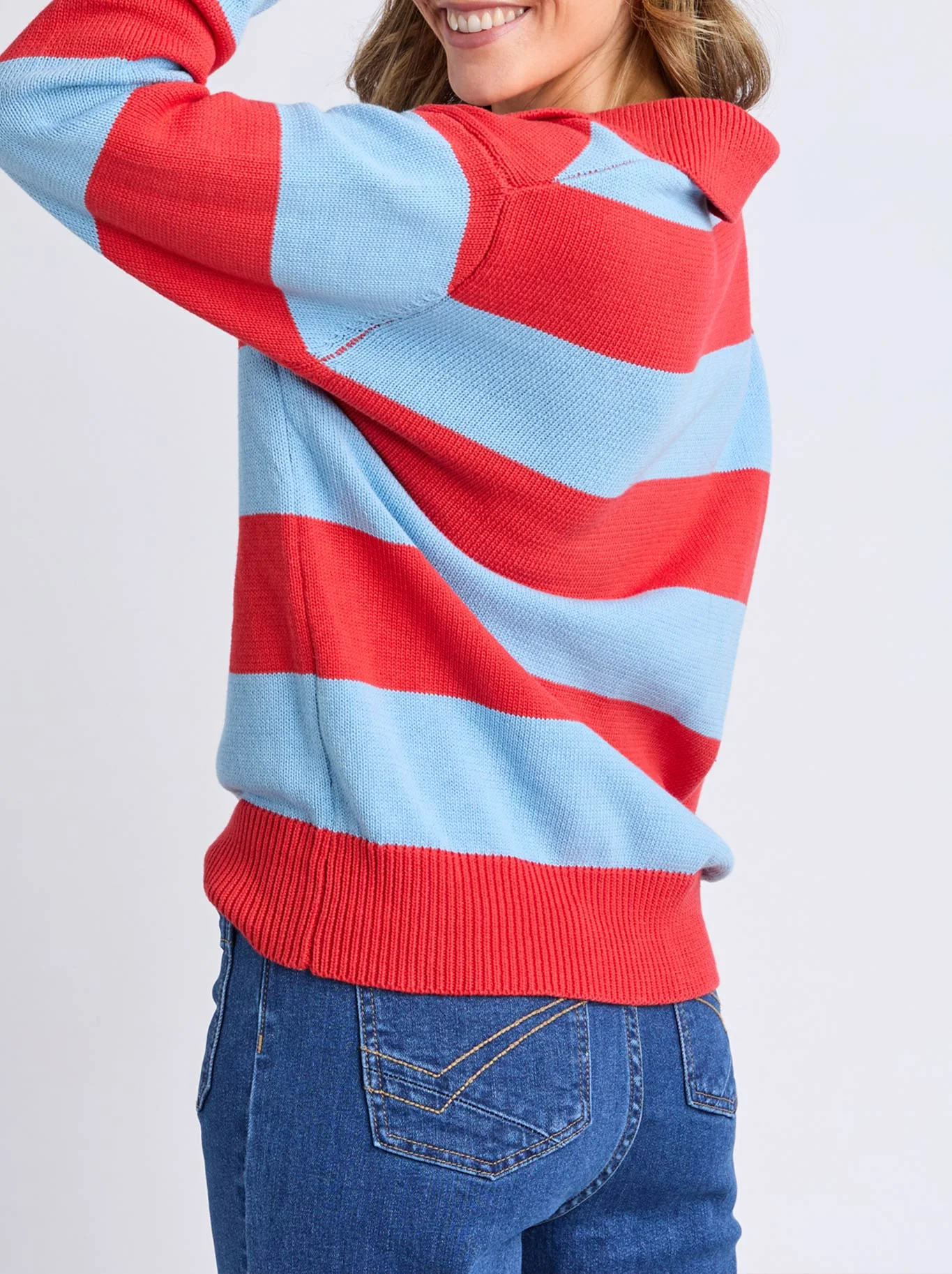 ELM STRIPED KNIT POLO - Image 4