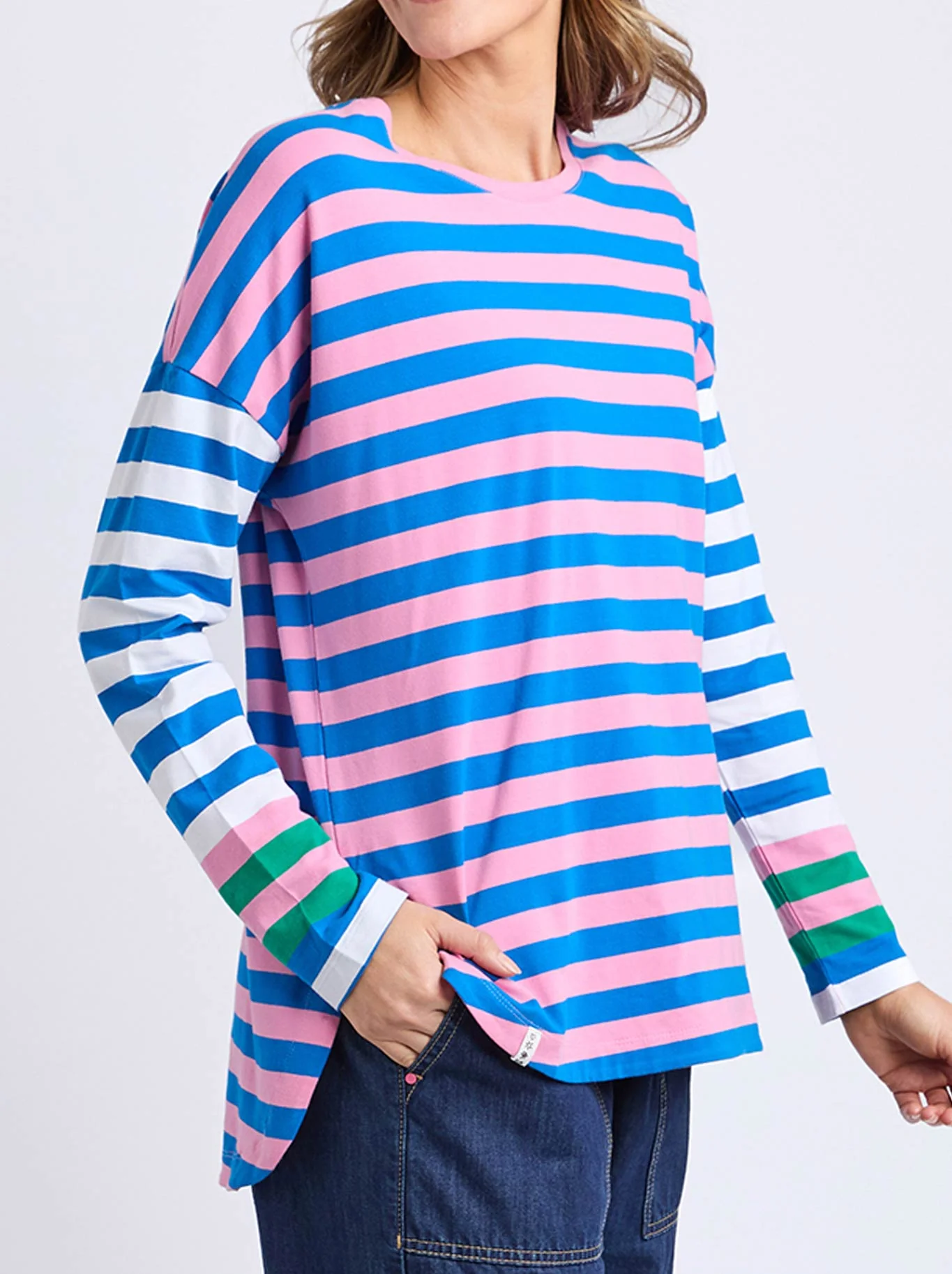 ELM TAFFY STRIPE LONG SLEEVE TEE - Image 2
