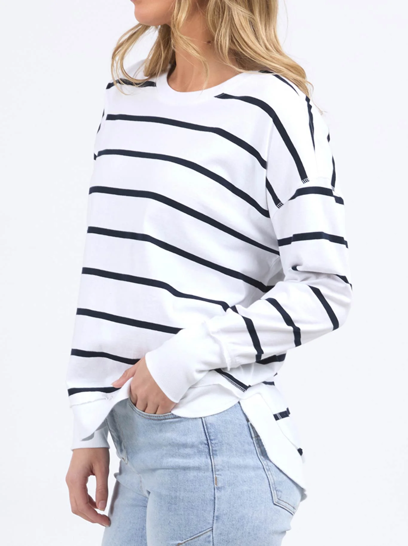 FOXWOOD FARRAH STRIPE LONG SLEEVE TEE - Image 2