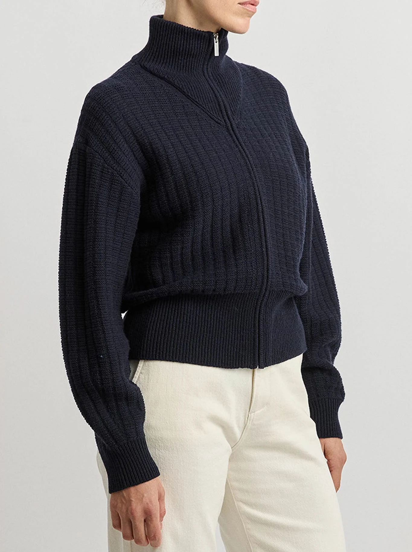 TOORALLIE GRID KNIT ZIP THROUGH - Image 2