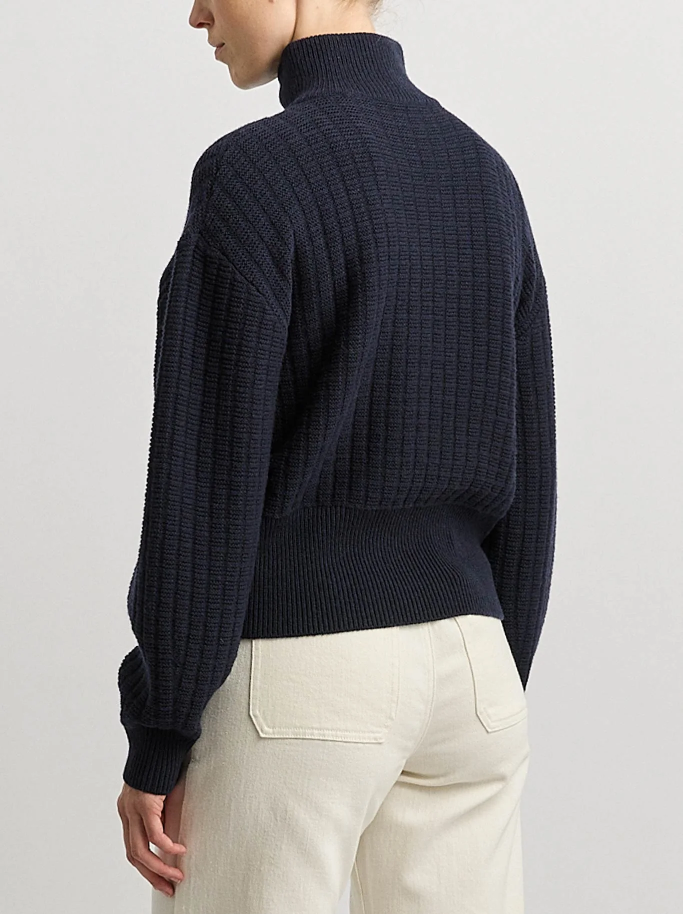TOORALLIE GRID KNIT ZIP THROUGH - Image 4