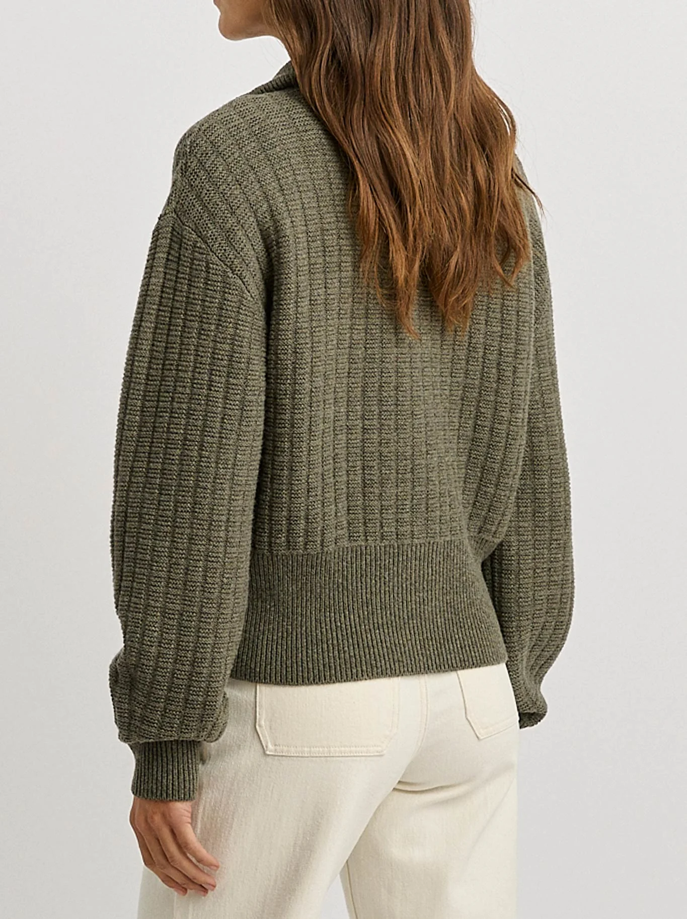 TOORALLIE GRID KNIT ZIP THROUGH - Image 8