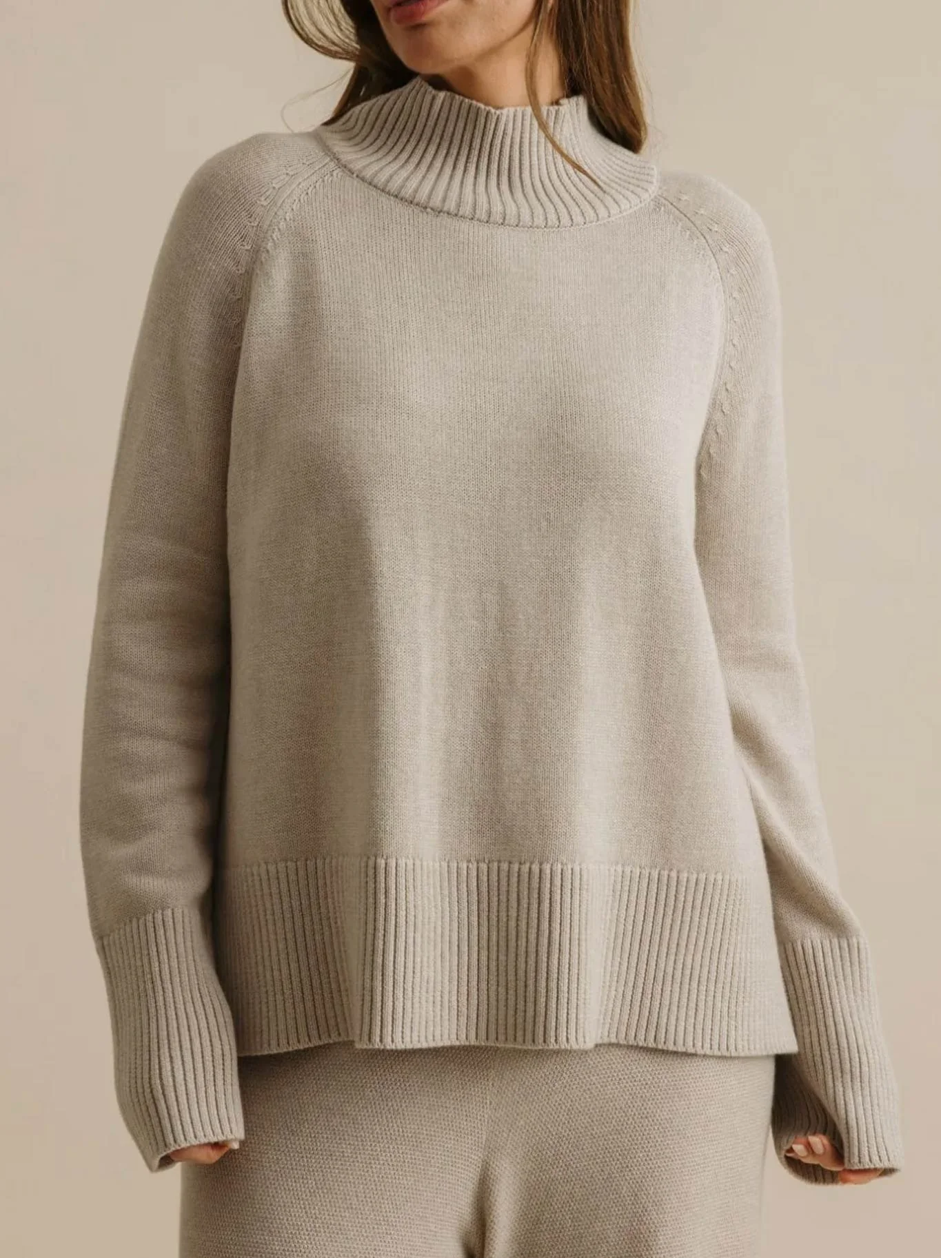 TALAMAYA HARMONY MOCK NECK PULLOVER