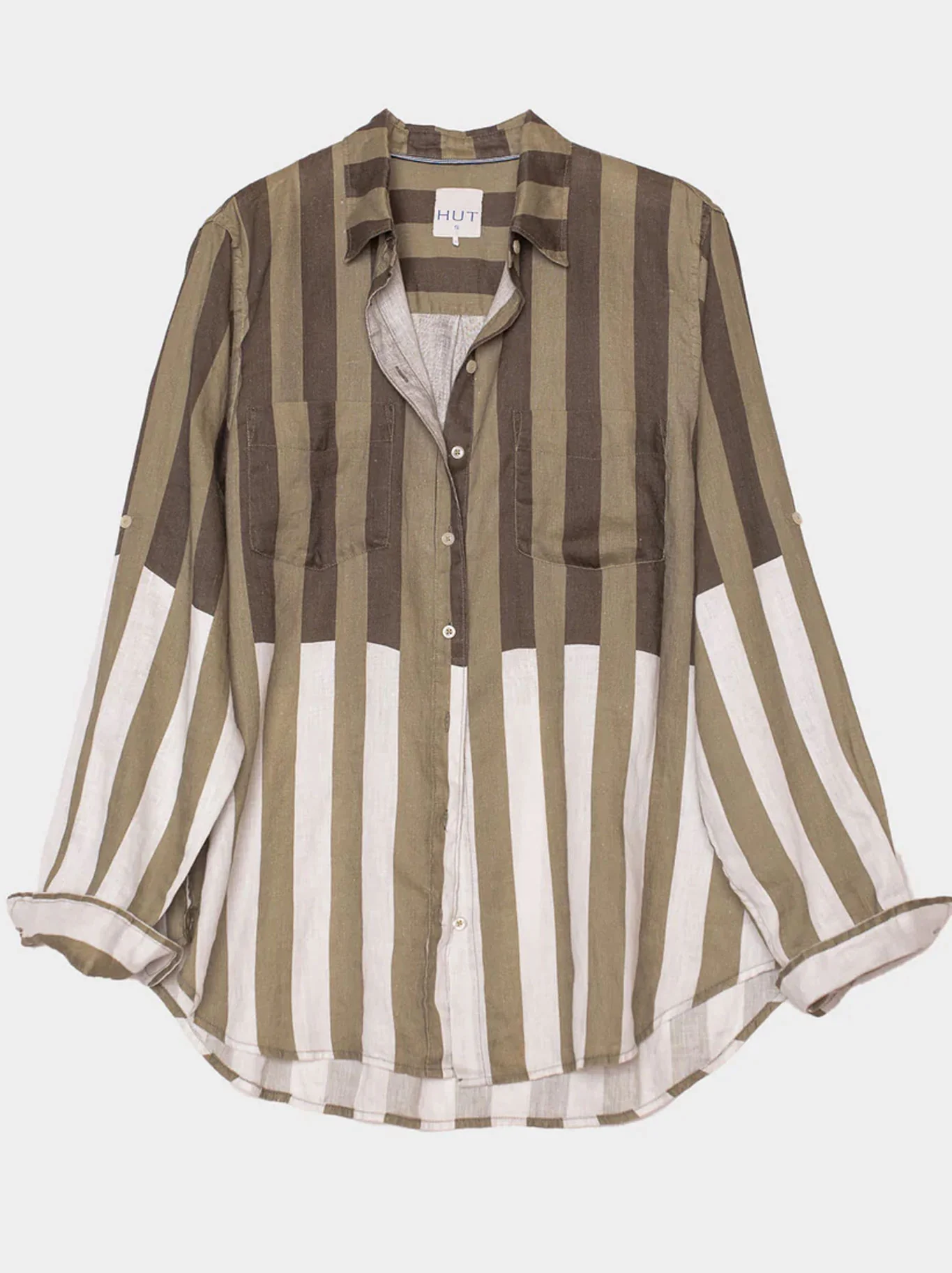 HUT STRIPE LINEN BOYFRIEND SHIRT - Image 11