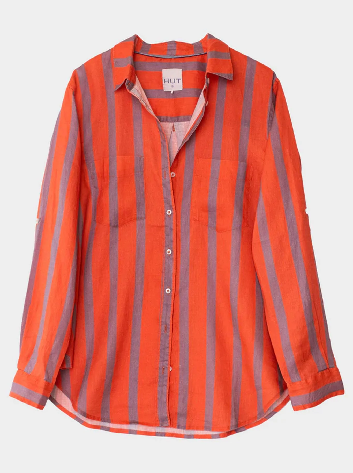 HUT STRIPE LINEN BOYFRIEND SHIRT - Image 13