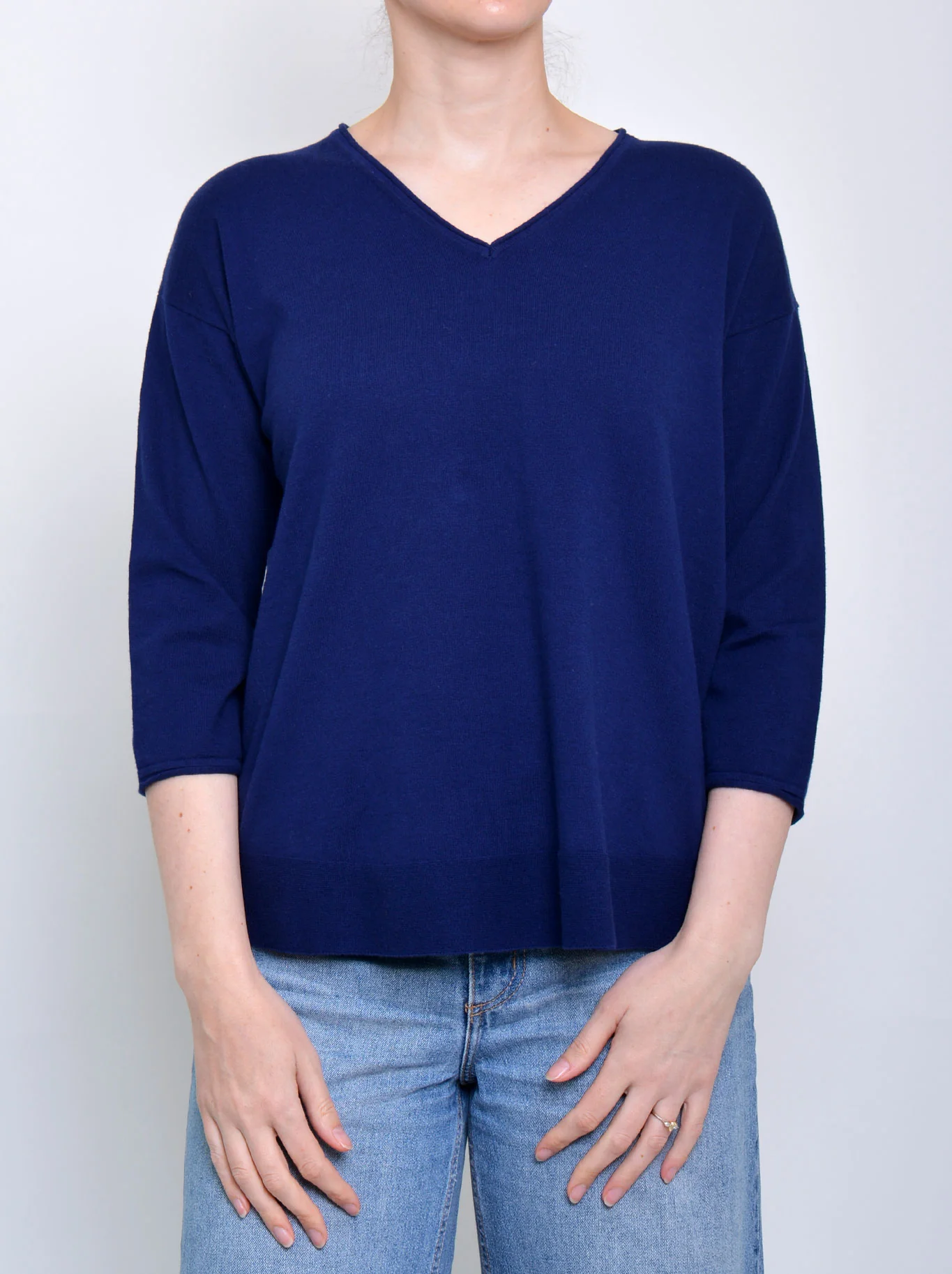 JAMES MELBOURNE VEE NECK 3/4 SLEEVE KNIT - Image 7
