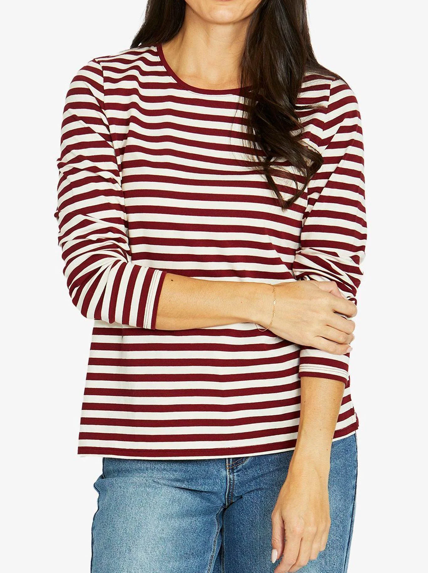 JUMP STRIPE CREW LONG SLEEVE TEE - Image 5