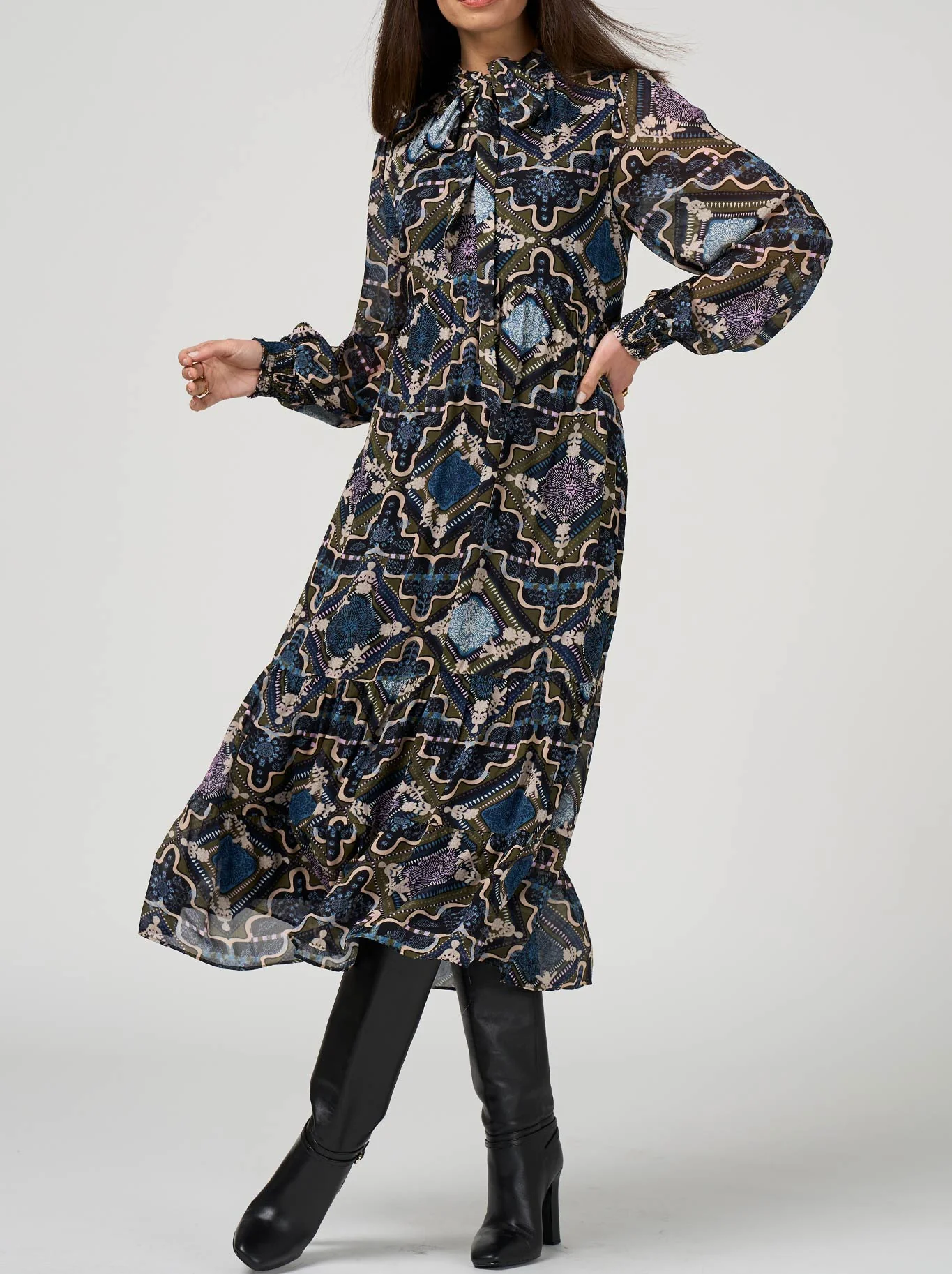 LOOBIE'S STORY REGALIA MIDI DRESS - Image 2