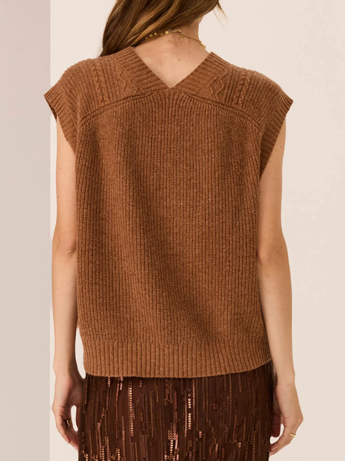 POL LOREN CABLE VEST - Image 3