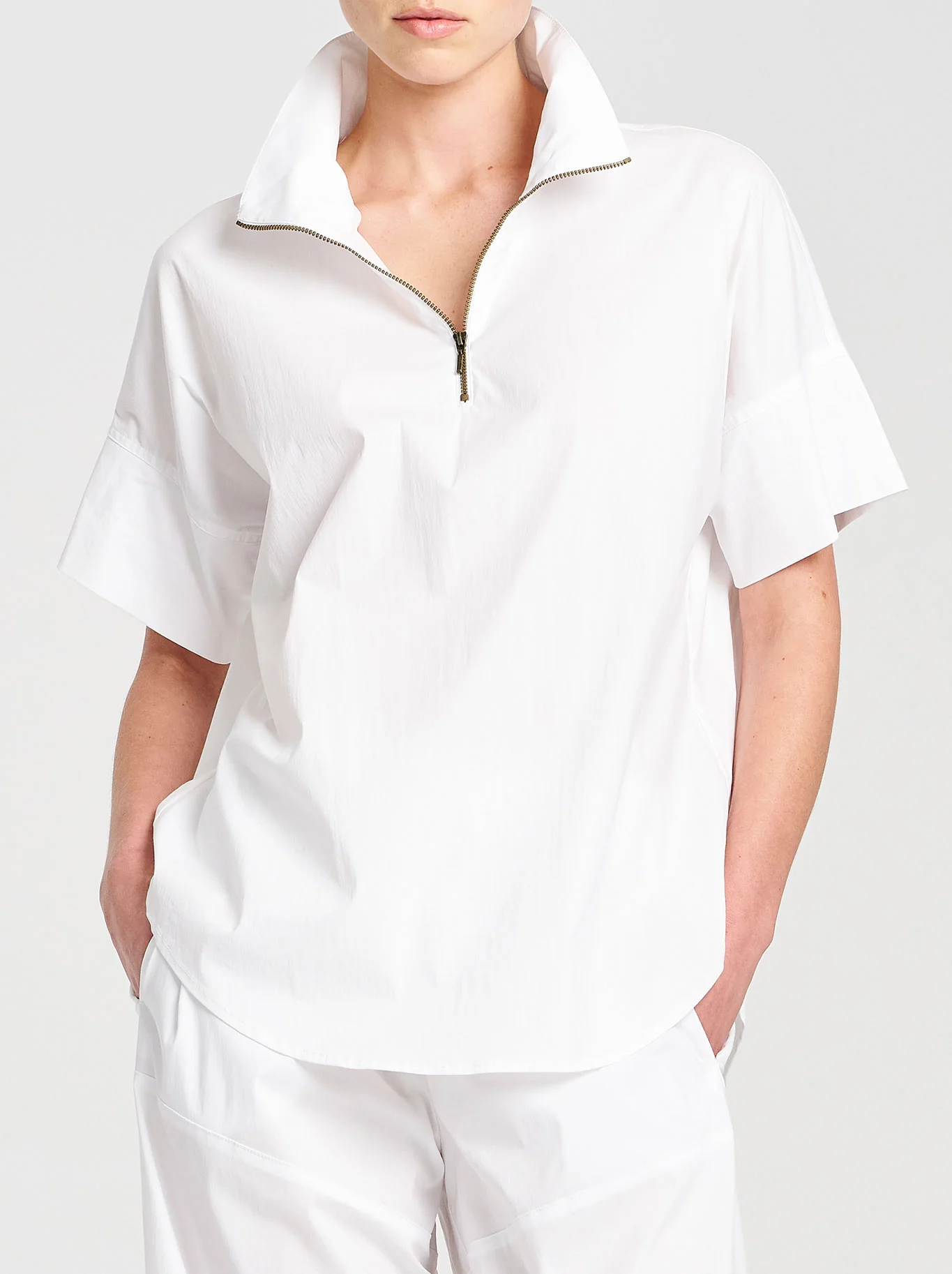 MELA PURDIE HALF ZIP SHIRT