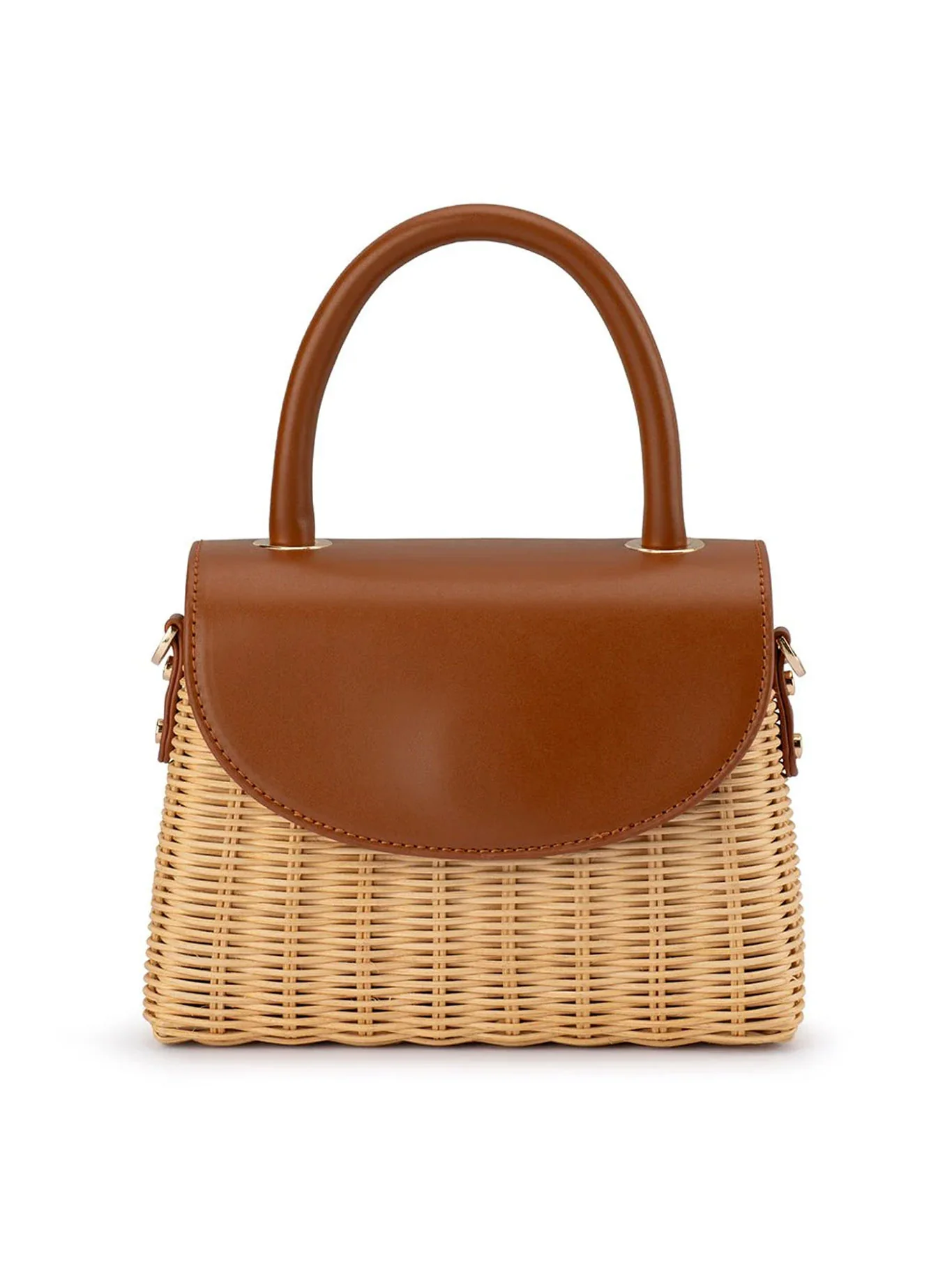OLGA BERG ELLE WICKER BAG - Image 8