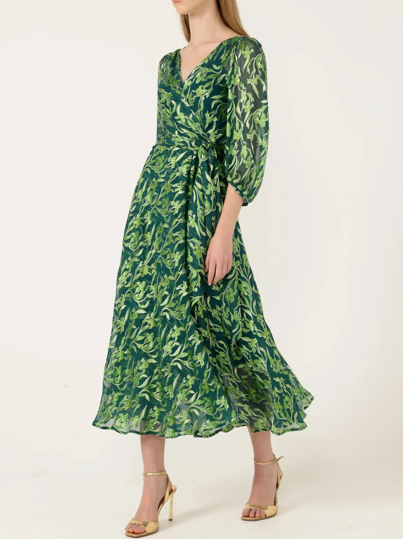 SACHA DRAKE ORCHID WRAP DRESS - Image 2