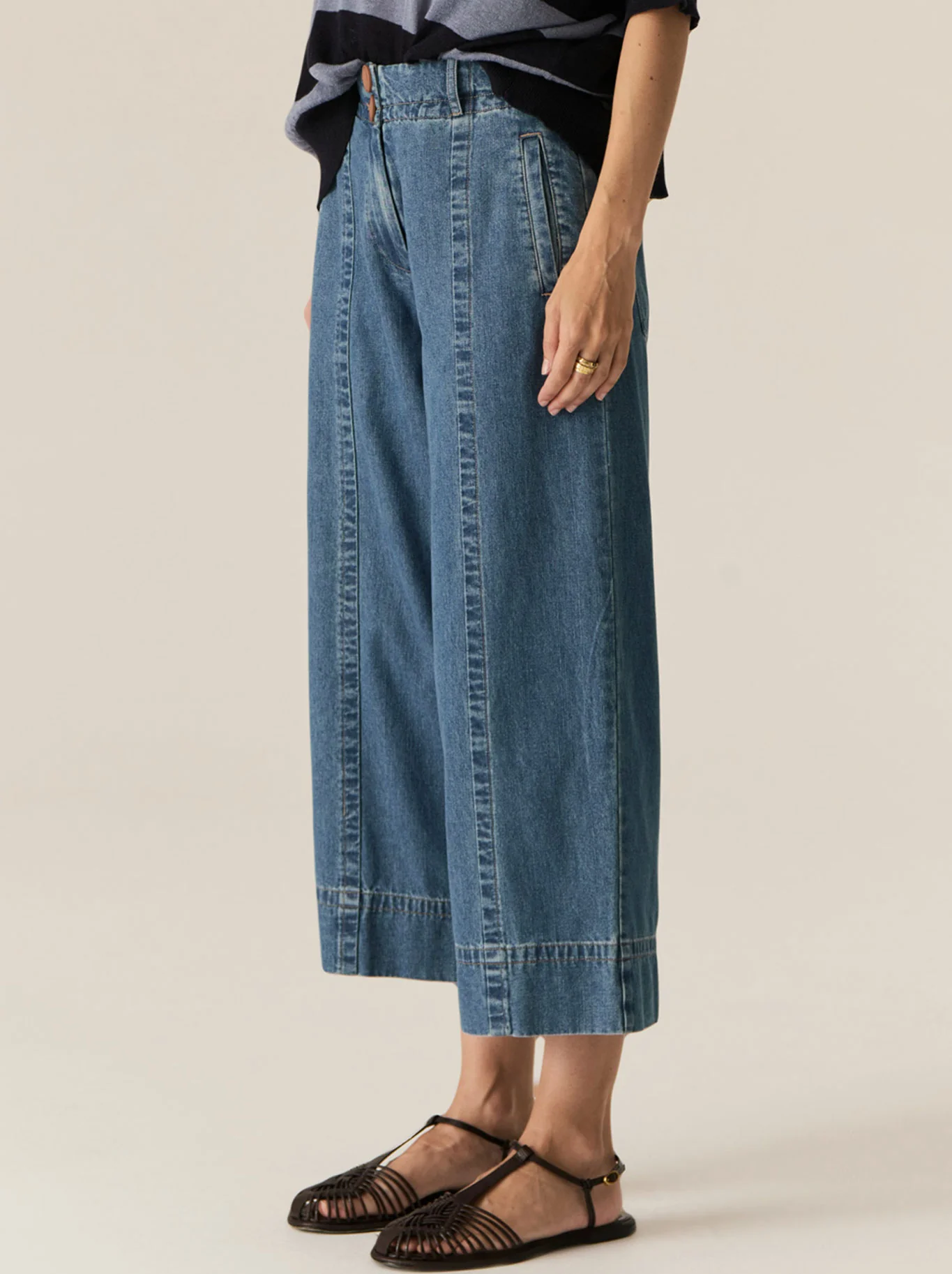 POL CARSEN CROP DENIM PANT - Image 2