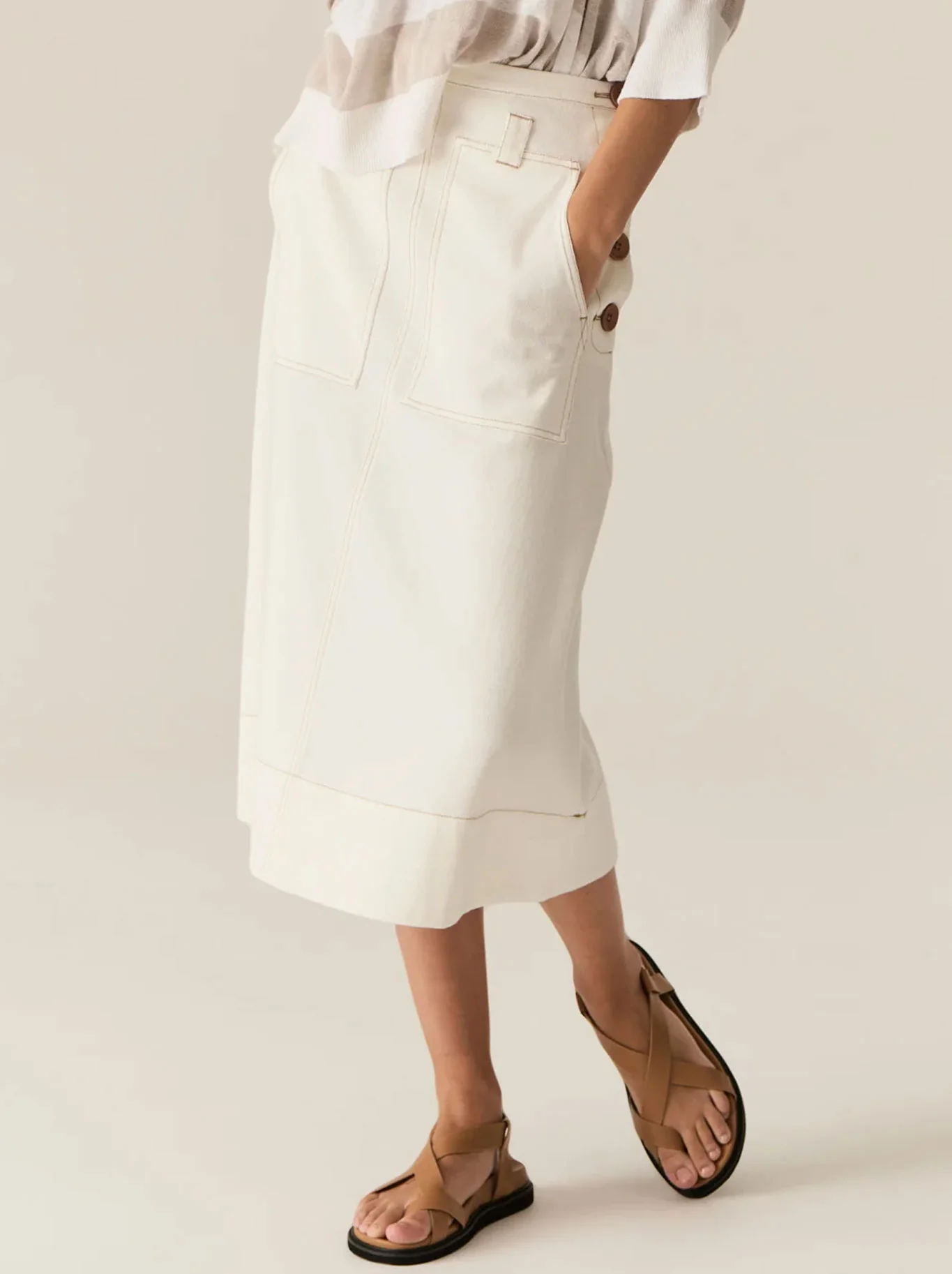 POL CARSEN DENIM SKIRT - Image 3