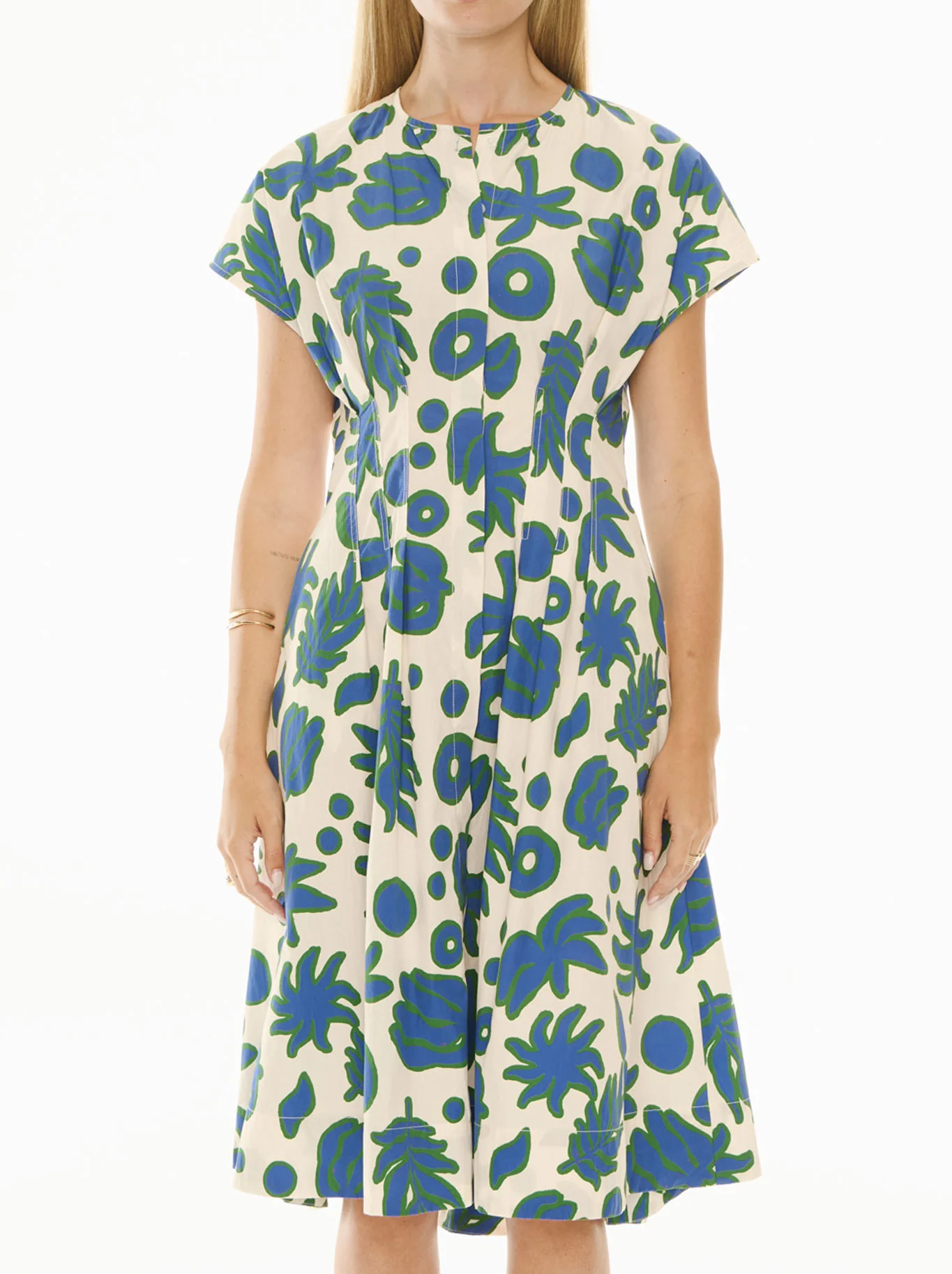 POL JAINE TUCKED DRESS