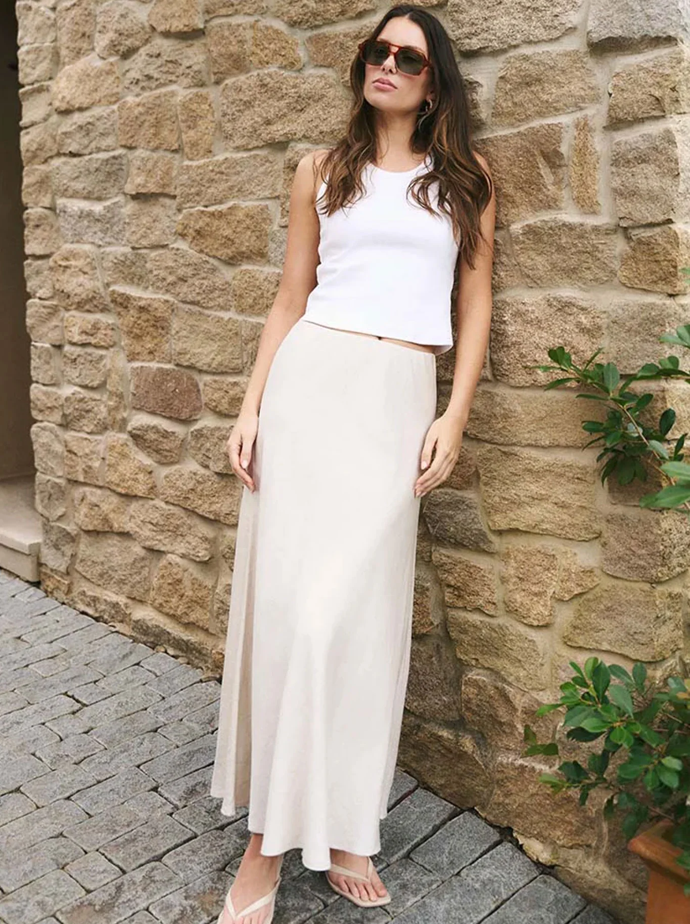 RE:UNION THE LABEL LAGOS LINEN MAXI SKIRT - Image 3