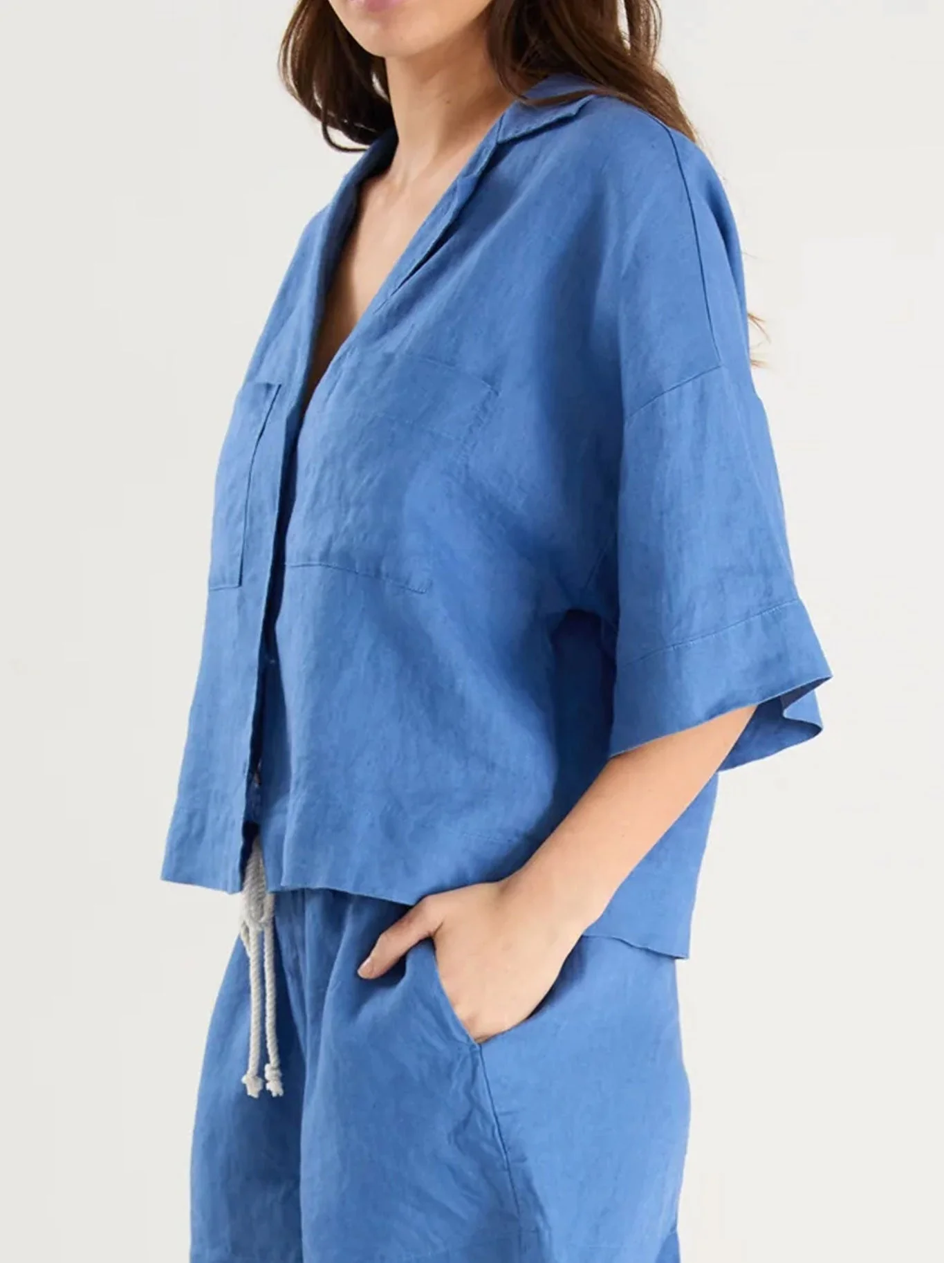 RE:UNION THE LABEL MEANDER LINEN BOXY SS SHIRT - Image 2