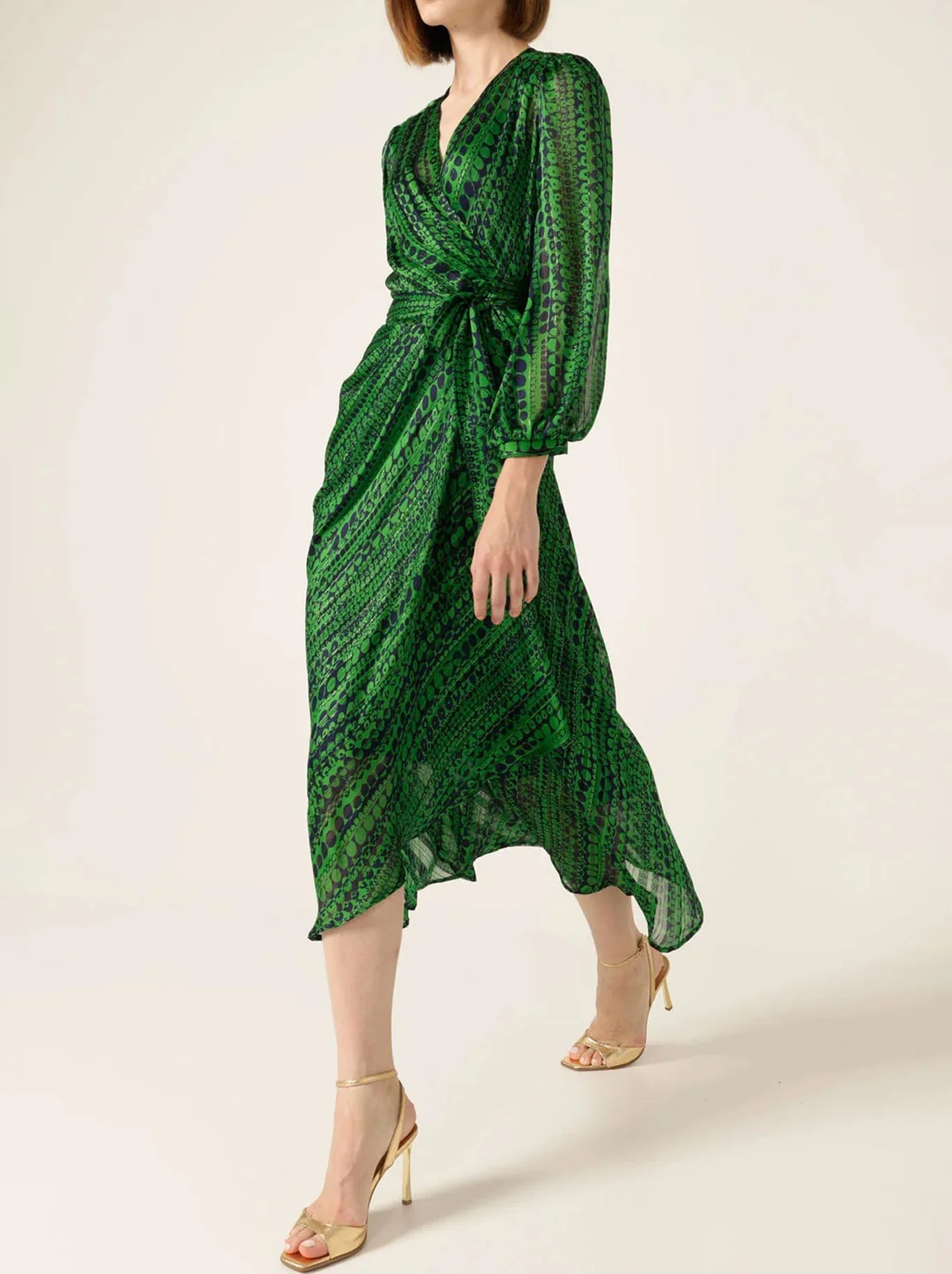 SACHA DRAKE SAVOIR MIDI WRAP DRESS - Image 2