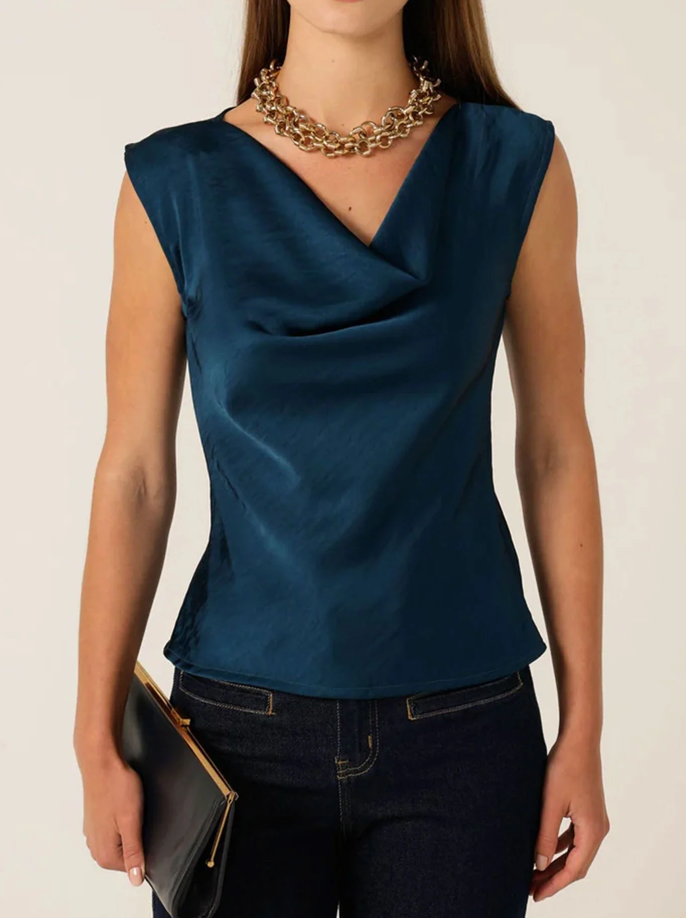 SACHA DRAKE COWL BIAS TOP