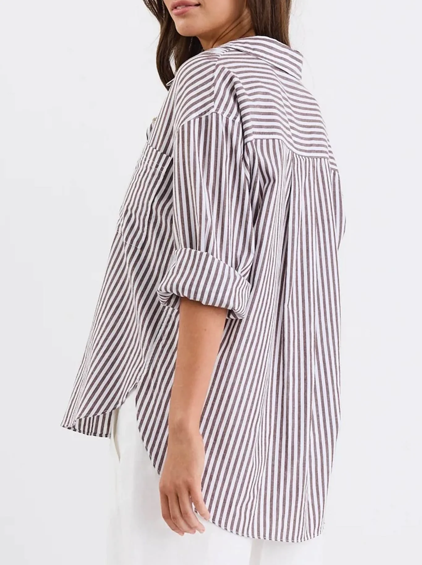 STORIES BE TOLD YOU GOT THIS STRIPE OVERSIZED SHIRT - Image 6
