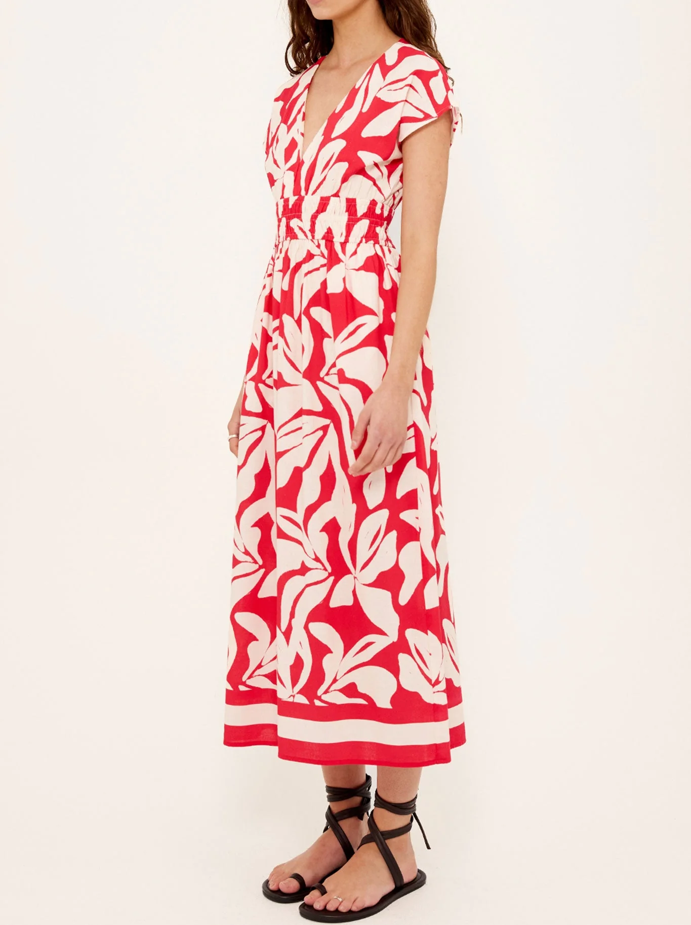 STAPLE THE LABEL SERATA SHIRRED MIDI DRESS - Image 2