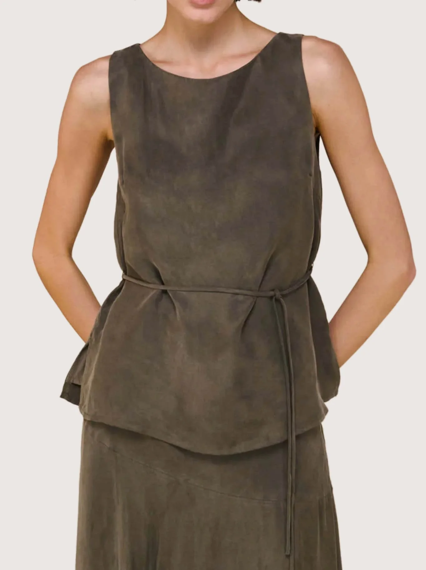 STAPLE THE LABEL STEVIE WAIST TIE TOP