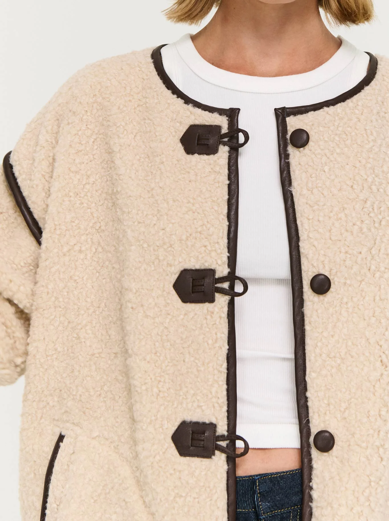 STAPLE THE LABEL PASCELE TEDDY DUFFLE COAT - Image 3
