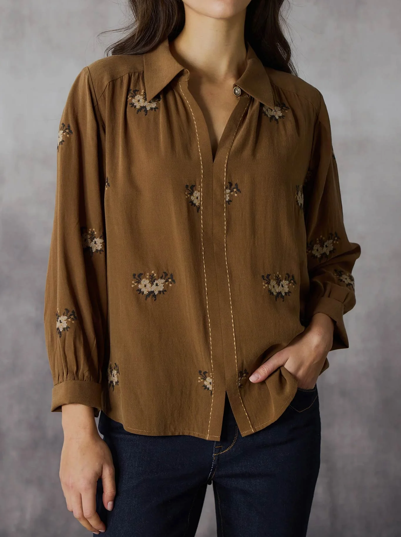 LANIA THE LABEL TAPESTRY SHIRT