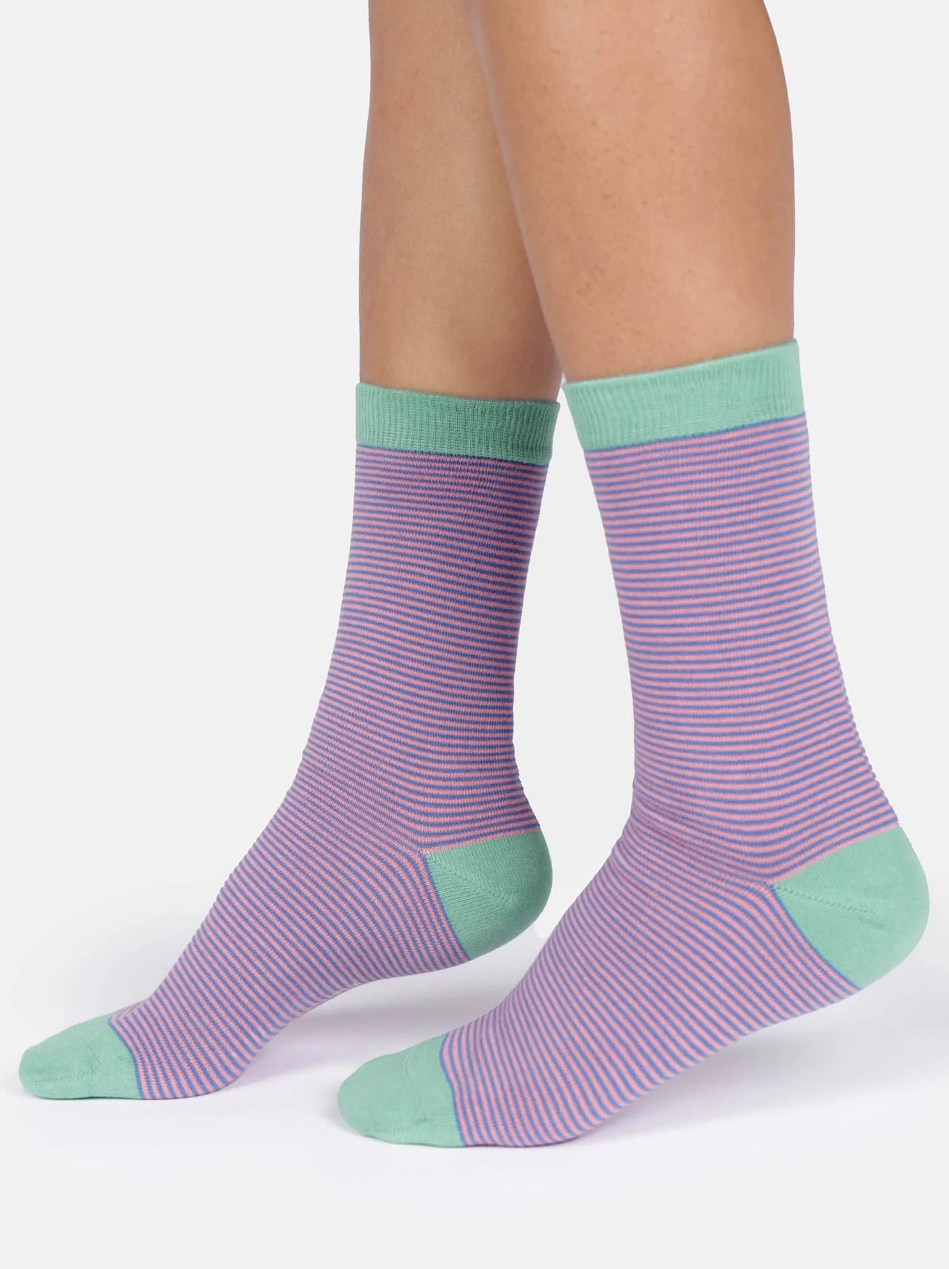 THOUGHT MODAL STRIPE CREW SOCKS - Image 4