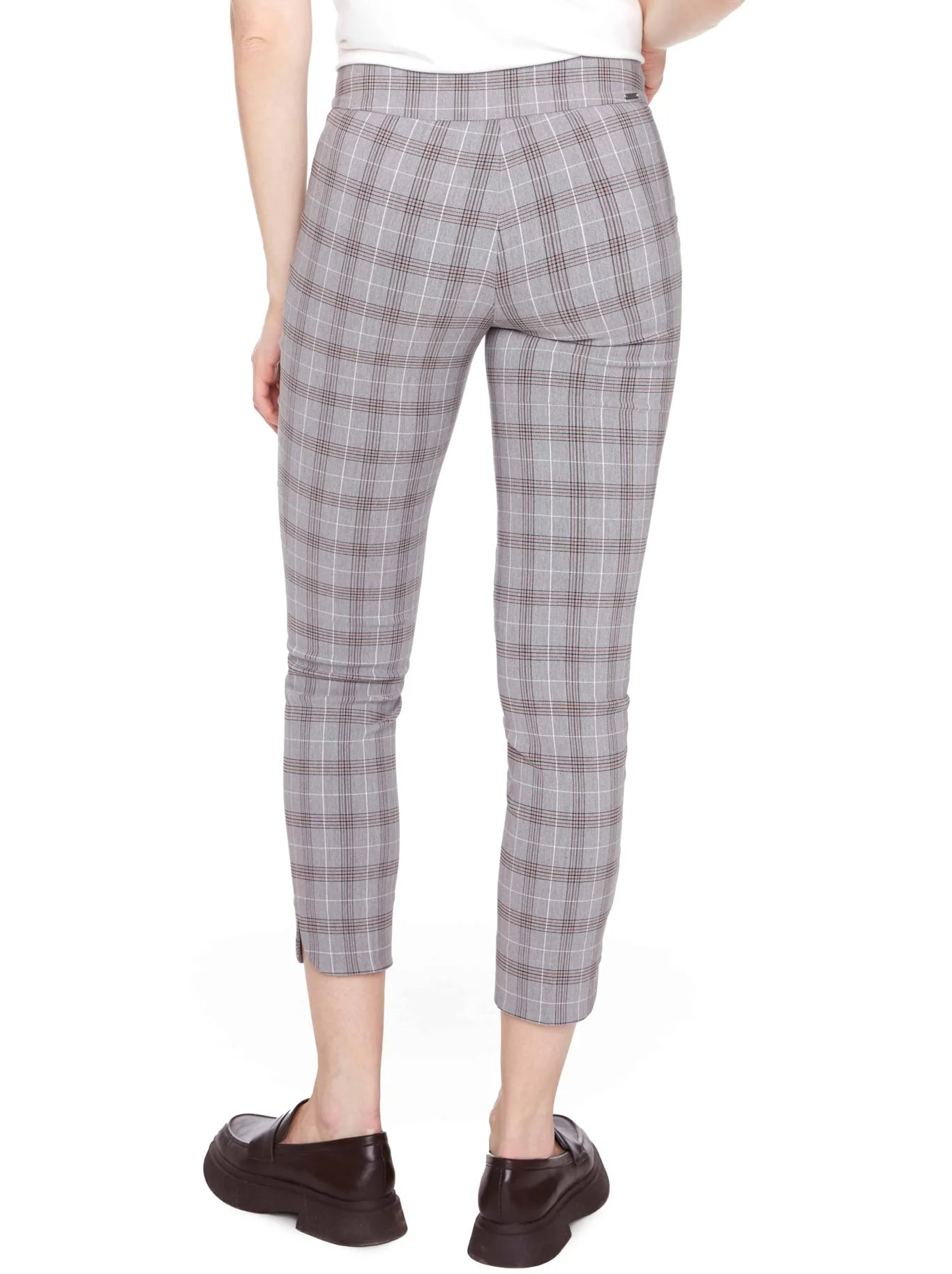 UP! PLAID TECHNO PETAL-SLIT ANKLE PANT - Image 4
